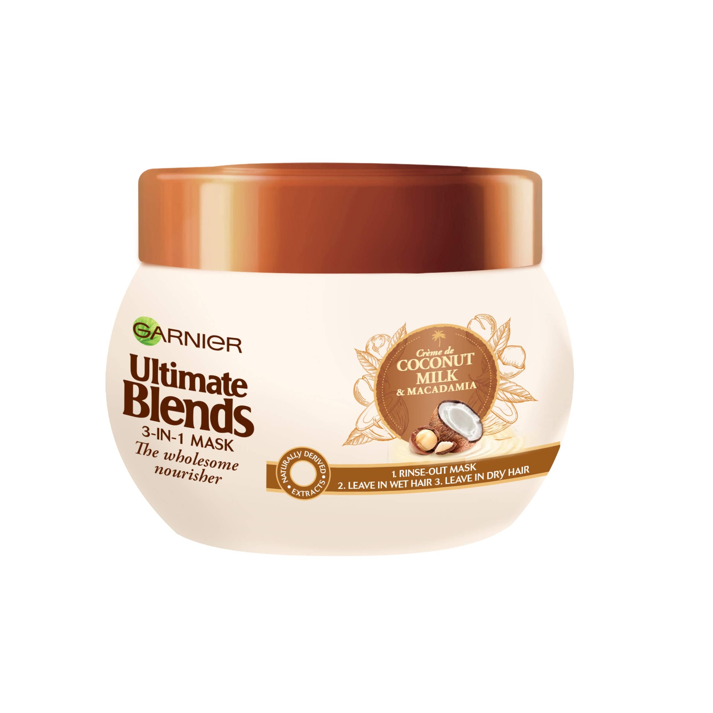 Garnier Ultimate Blends Hair Mask | Coconut Milk  & Macademia Treatment Nourishing for Dry Hair | 300 ml