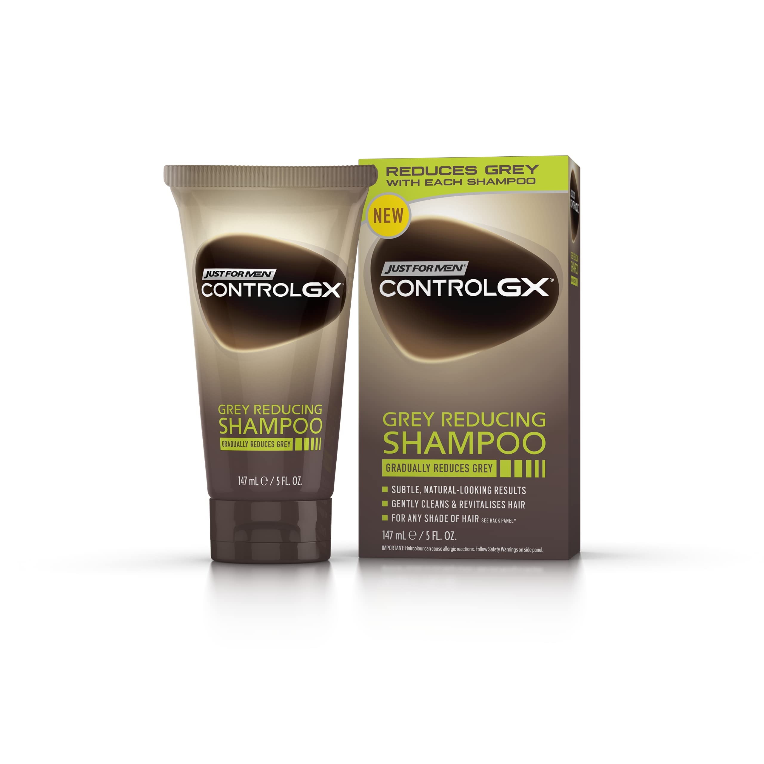 Just for men Control GX, Grey Reducing Shampoo for Grey Hair – All Shades, 147 ml