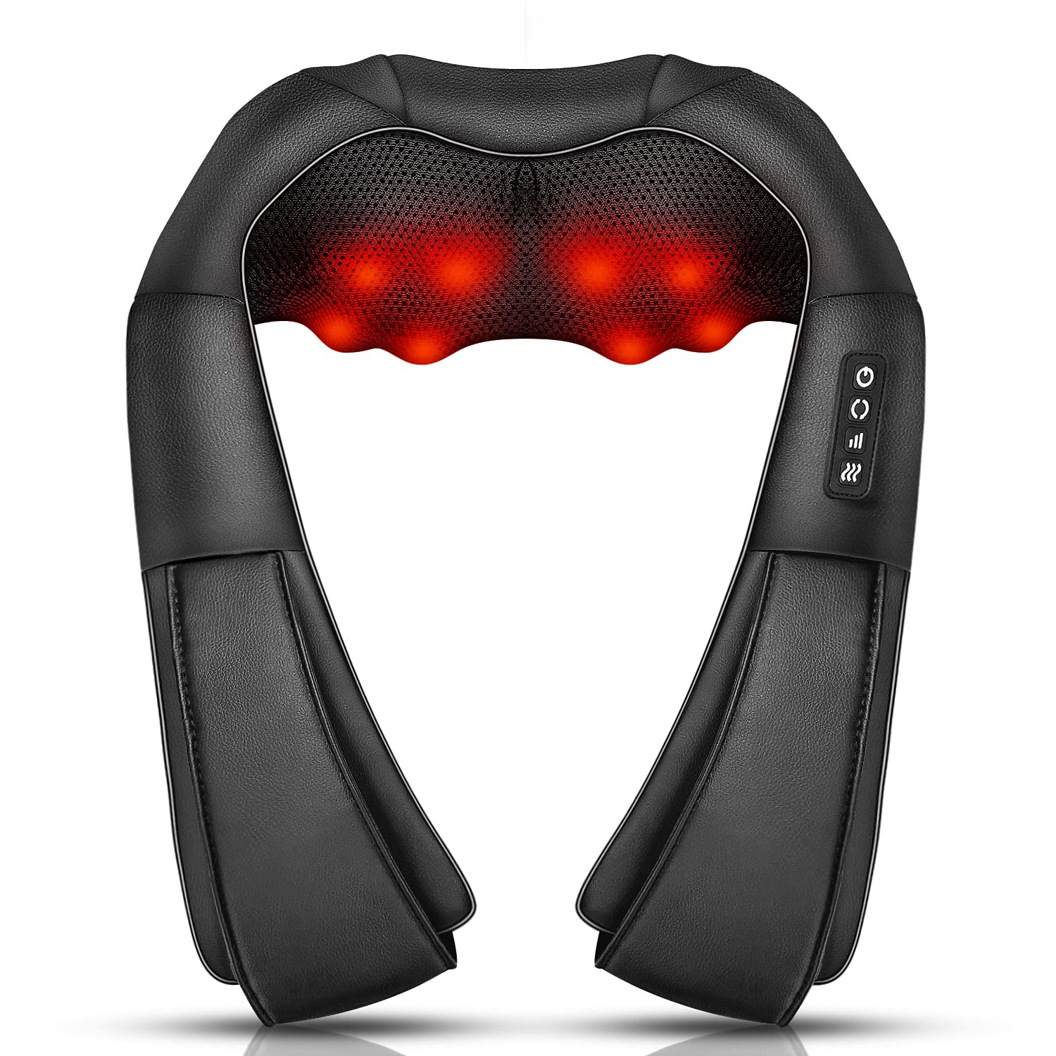 iKristin Neck Massager with Heat, Shiatsu Massager for Neck, Back, Shoulder, Foot and Leg, Deep Tissue 3D Kneading Helps to Relax Muscles at Home and Car, Comfort Gifts for Women and Men