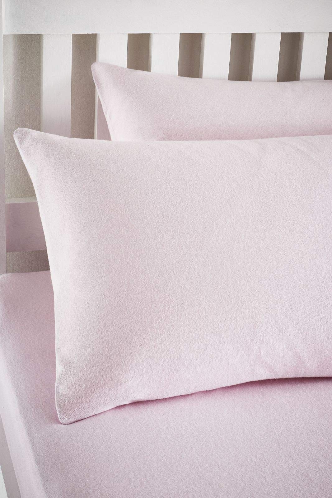 Catherine Lansfield Cotton Standard Pillowcase Pair Pink