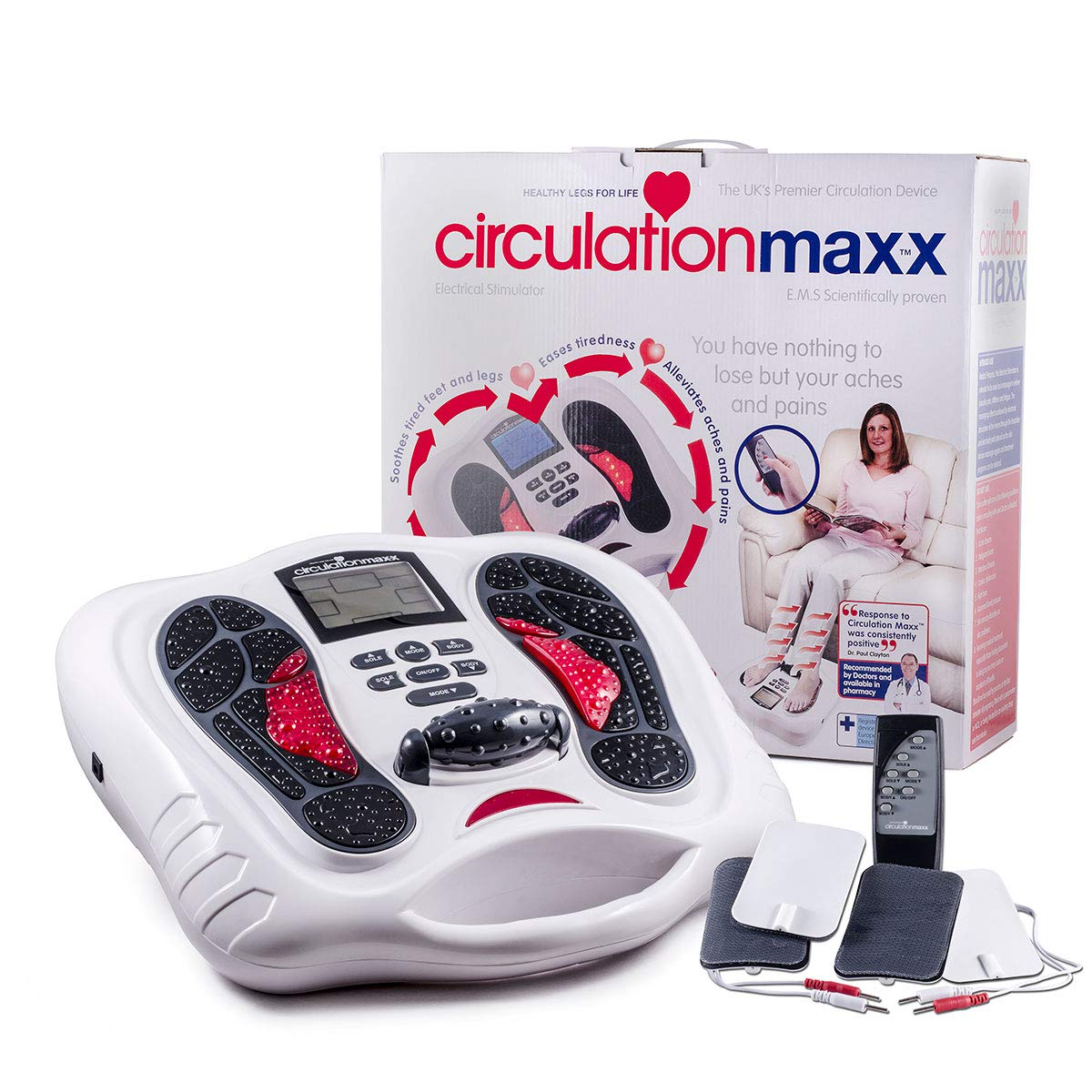 BioEnergiser Circulation Maxx Blood Booster – EMS Muscle Stimulator - Medical IIa Device – Developed In The UK –Increase Blood Circulation/Reduce Swelling -Stop Aches & Pains - As Seen In Press