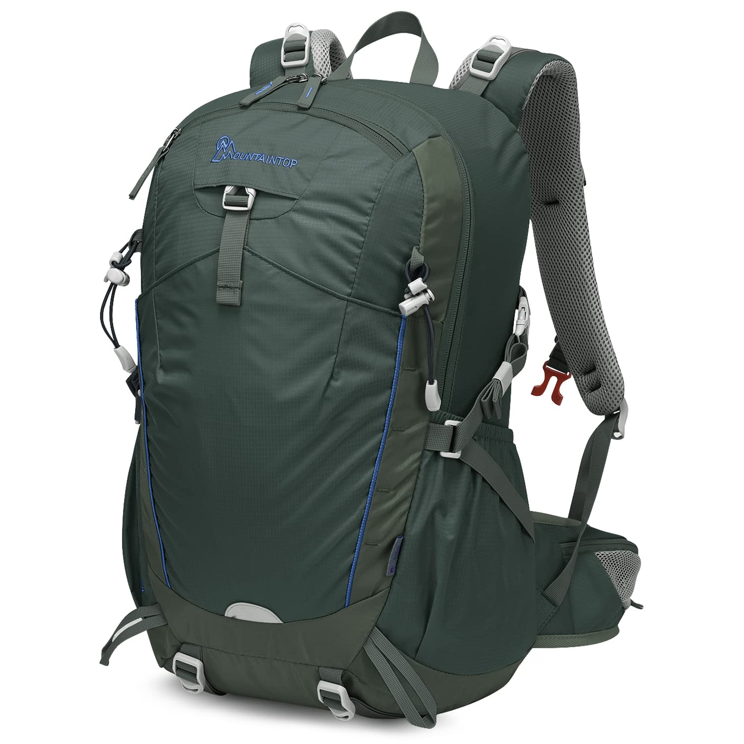 MOUNTAINTOP 35L Unisex Hiking Backpacks Lightweight Trekking Rucksack with Rain Cover Light Daypacks for Travel Camping Climbing Mountaineer Outdoor Sport