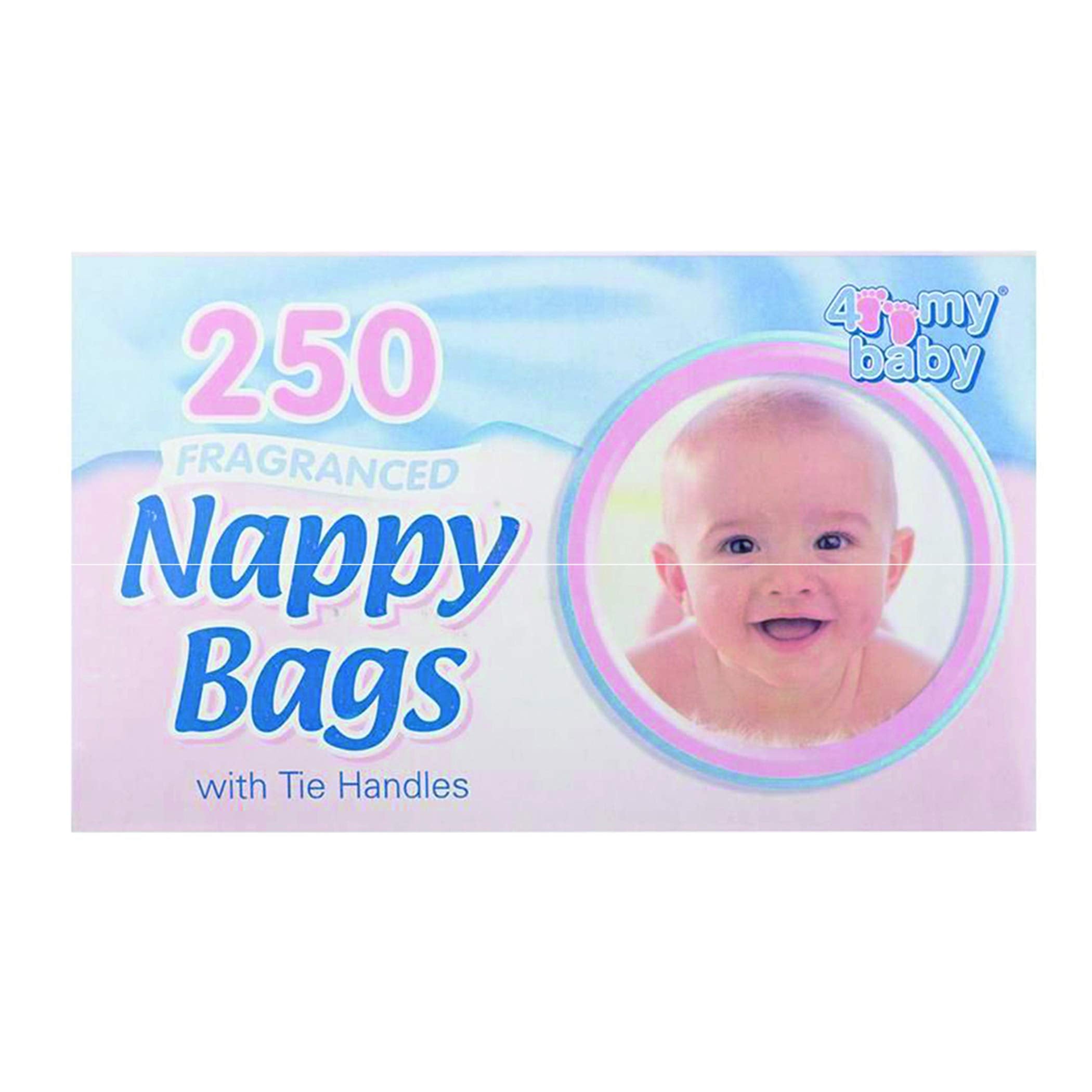 My Baby 4 NAPPY BAGS FRAGRANCED 250 PACK - 250, White