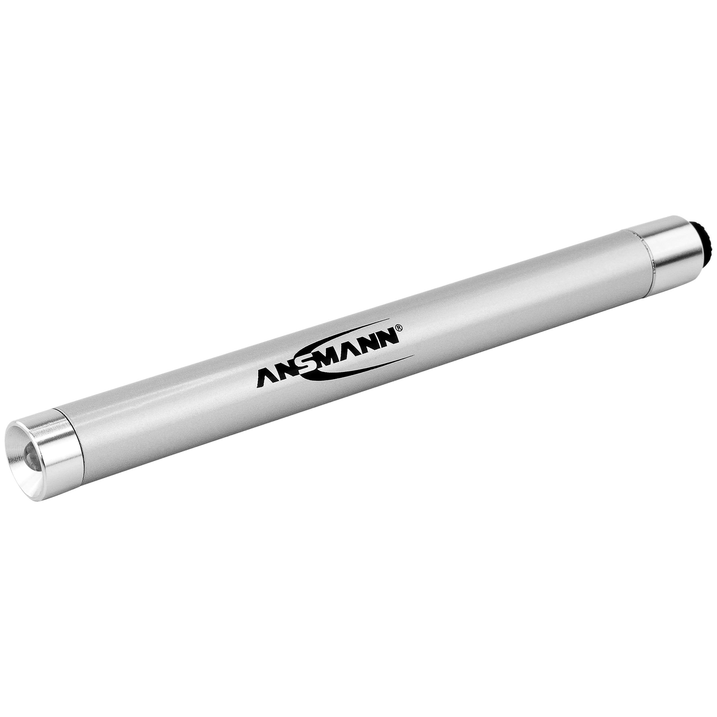 ANSMANN 1600-0169 X15 Small and Handy LED penlight, Aluminium, Silver