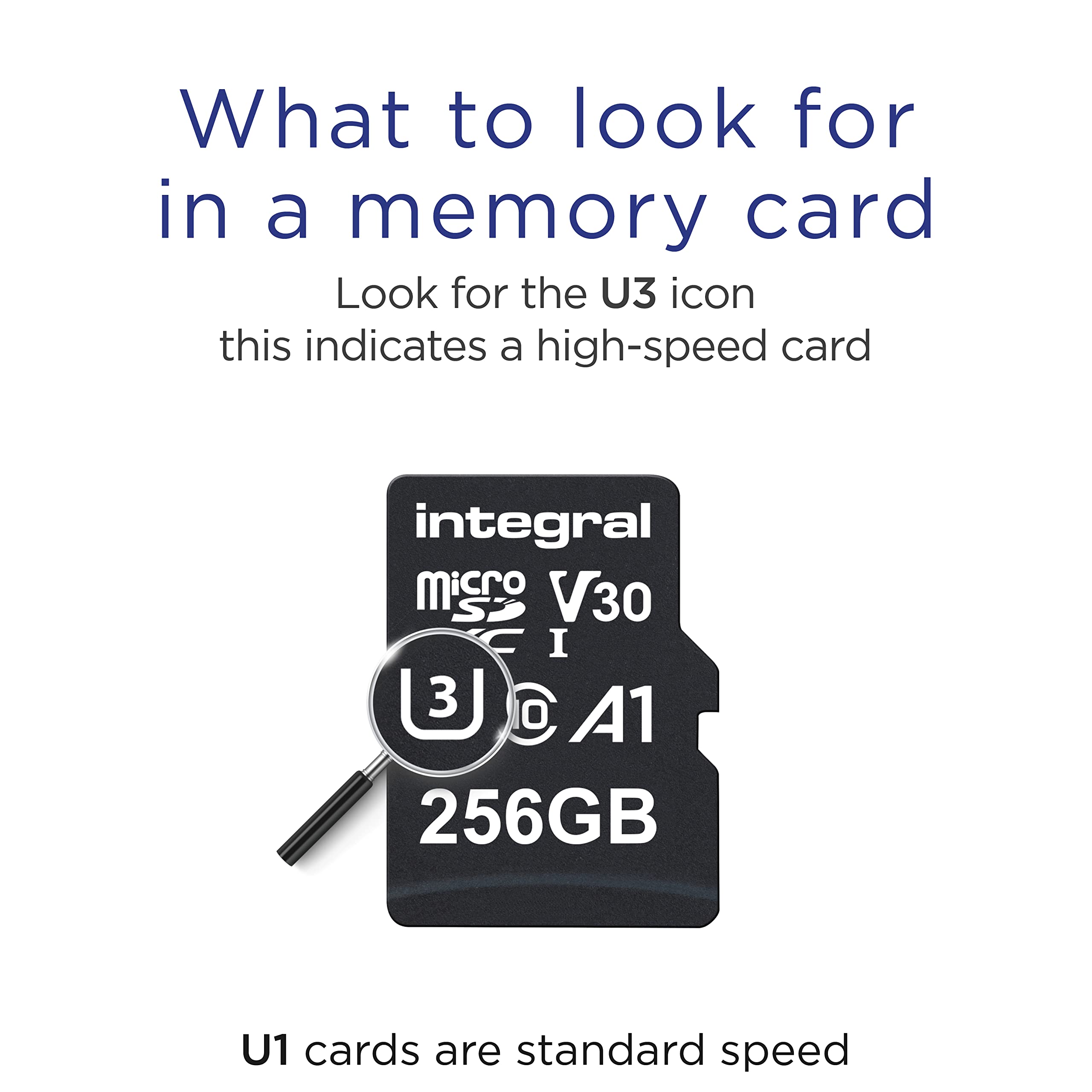 Integral 256GB Micro SD Card 4K Video Premium High Speed Memory Card SDXC Up to 100MB s Read Speed and 50MB s Write speed V30 C10 U3 UHS-I A1