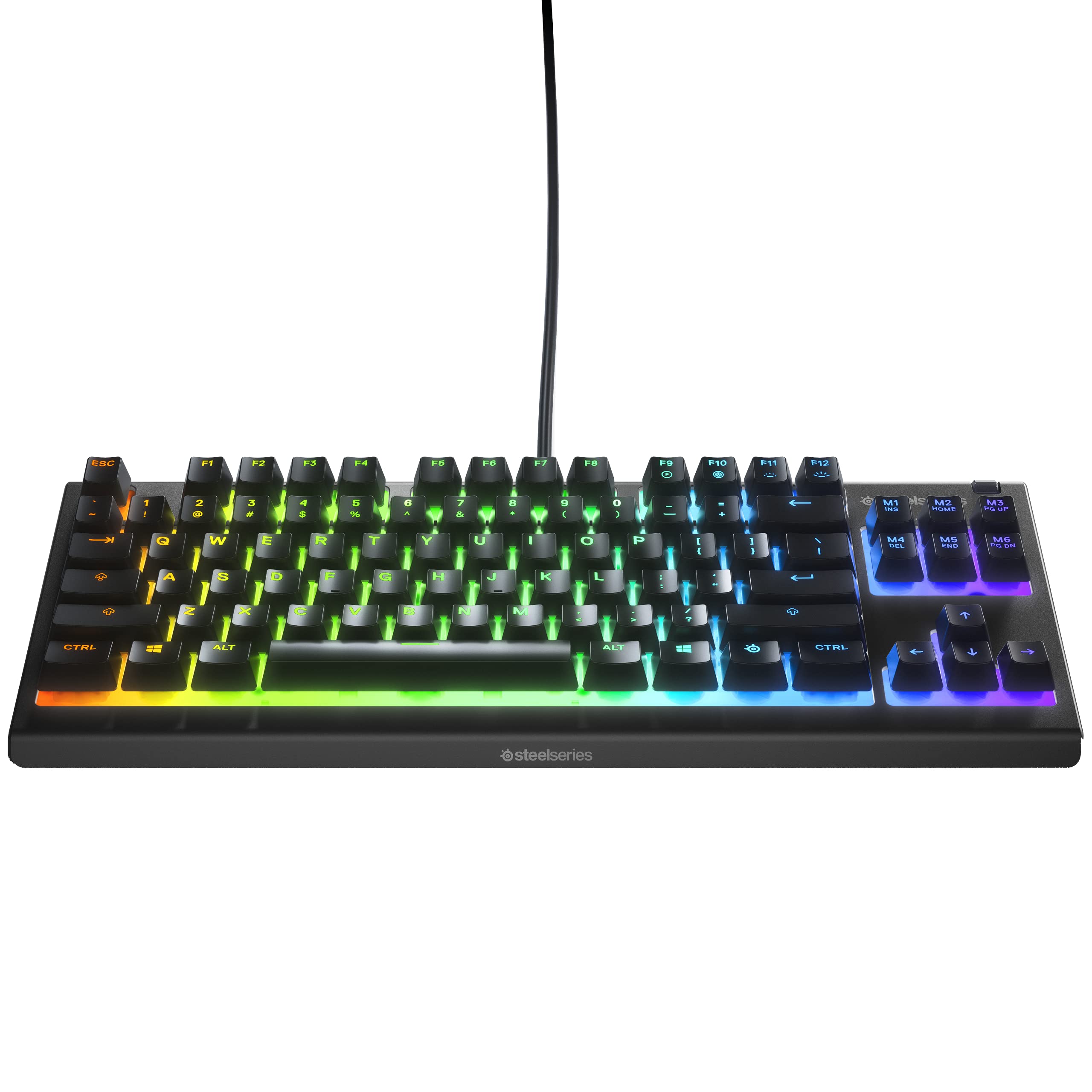 SteelSeries Apex 3 TKL - RGB Gaming Keyboard - Tenkeyless Compact Esports Form Factor - 8-Zone RGB Illumination - IP32 Water & Dust Resistant - English QWERTY Layout