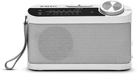 Roberts Radio R9993 Portable 3-Band LW/MW/FM Battery Radio with Headphone Socket - White
