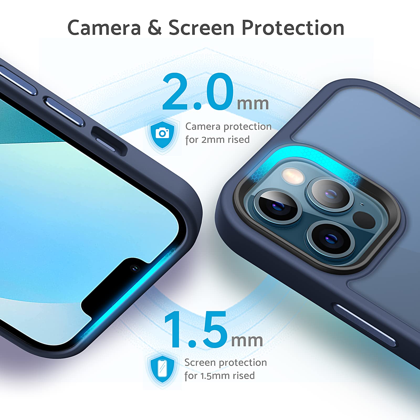 Anqrp Designed for iPhone 12/ iPhone 12 Pro Magnetic Case, [Support Magsafe] Super Soft Silicone Slim Phone Case Cover Compatible with iPhone 12/ iPhone 12 Pro 6.1", Blue