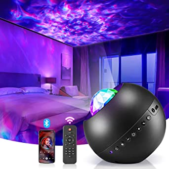 Galaxy Projector Light for Bedroom,White Noise Night Light Projector,Remote Galaxy Light Projector,Bluetooth Music Led Projector Light Room Decor,Ceiling Projector Light for Kids Adult Birthday Gifts