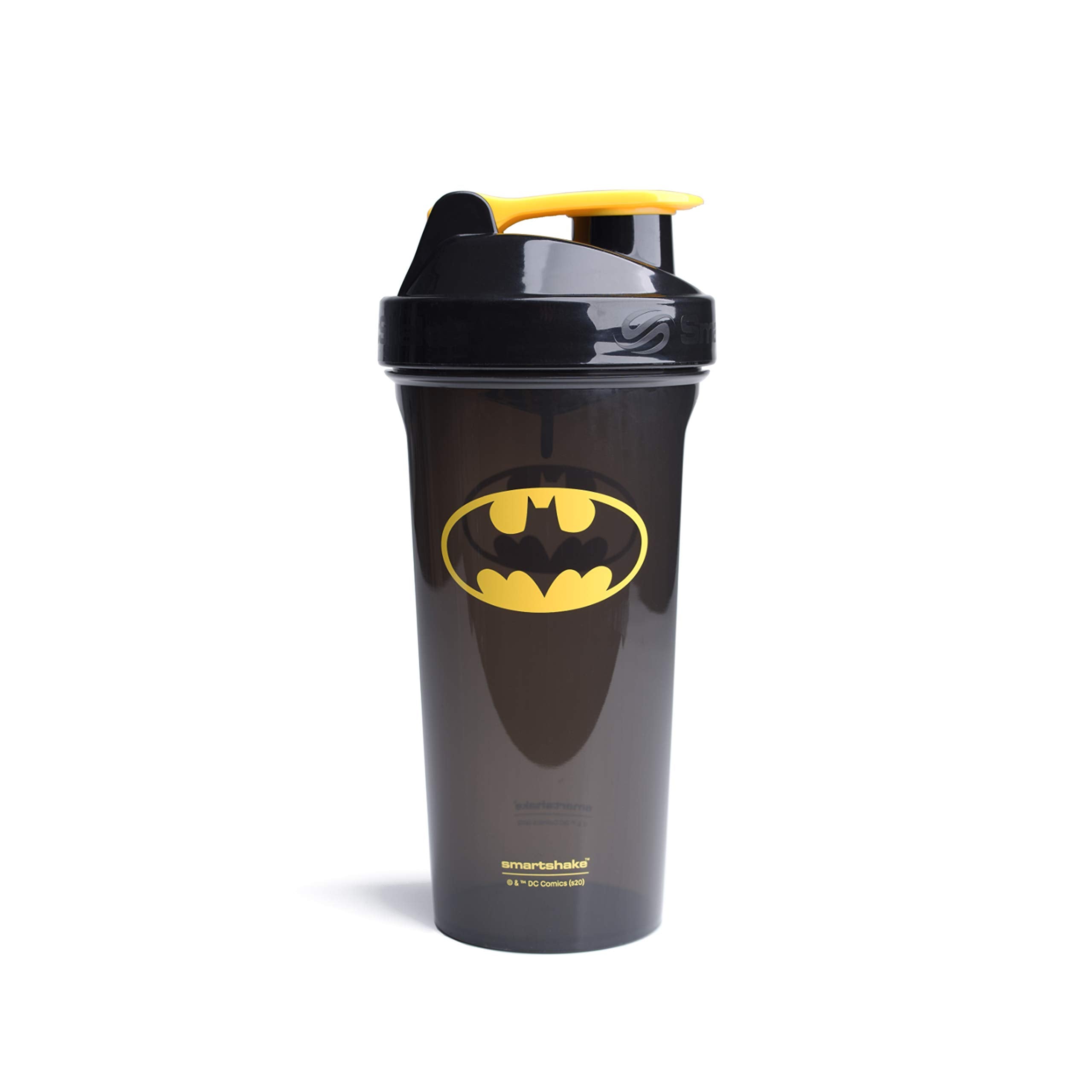 Smartshake Lite Justice League Protein Shaker Bottle 800ml – DC Comics Batman Water Bottle, Leakproof BPA Free Gym Shaker Bottle for Protein Shakes And Protein Powder, Batman Gifts for Men