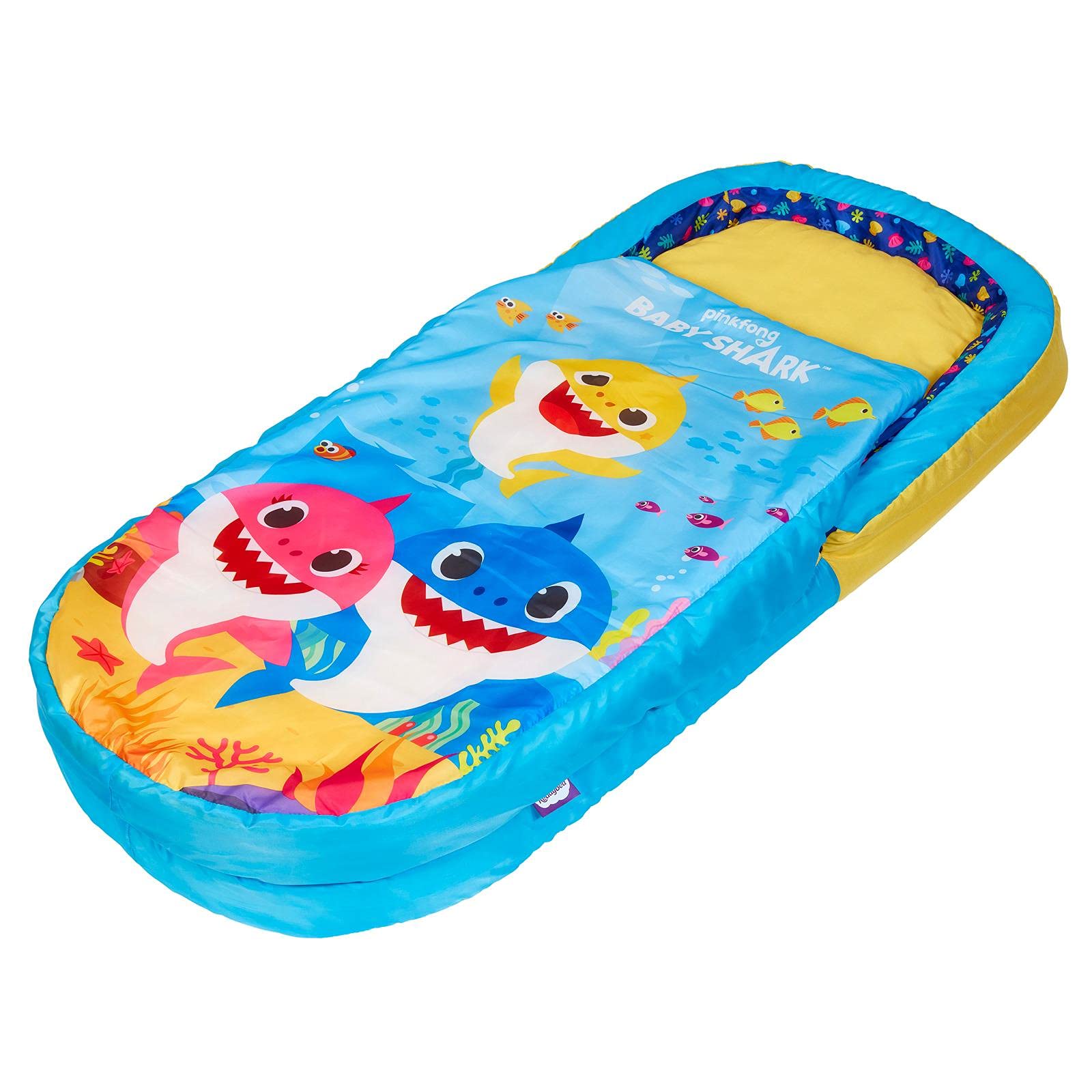 Baby Shark My First ReadyBed - 2 in 1 toddler sleeping bag and inflatable air bed in a bag with a pump