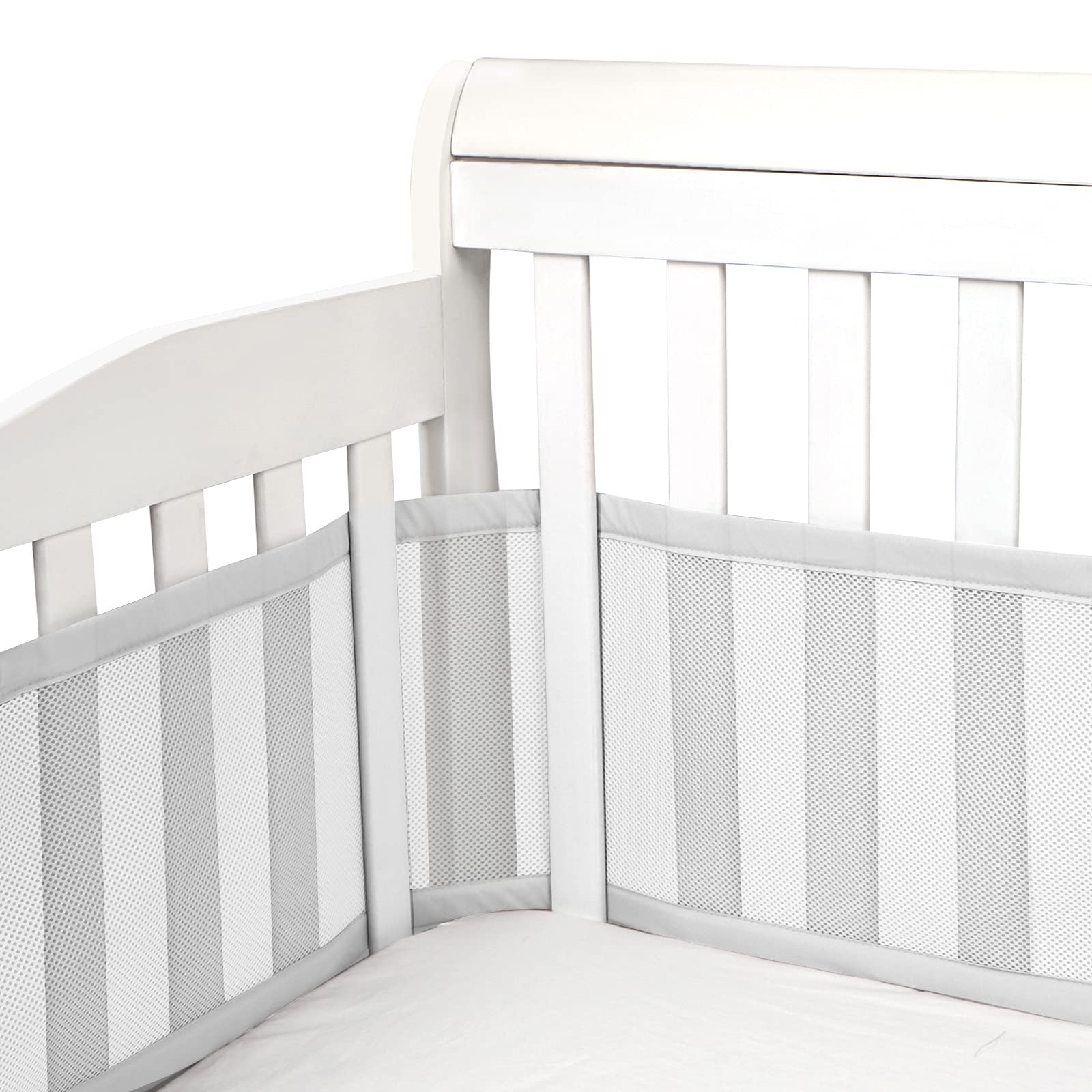 Luchild Cot Bumper - Baby Boys Girls Nursery Breathable Crib Bed Liner Bumper Set - Airflow Safe 3D Mesh Crib Liner