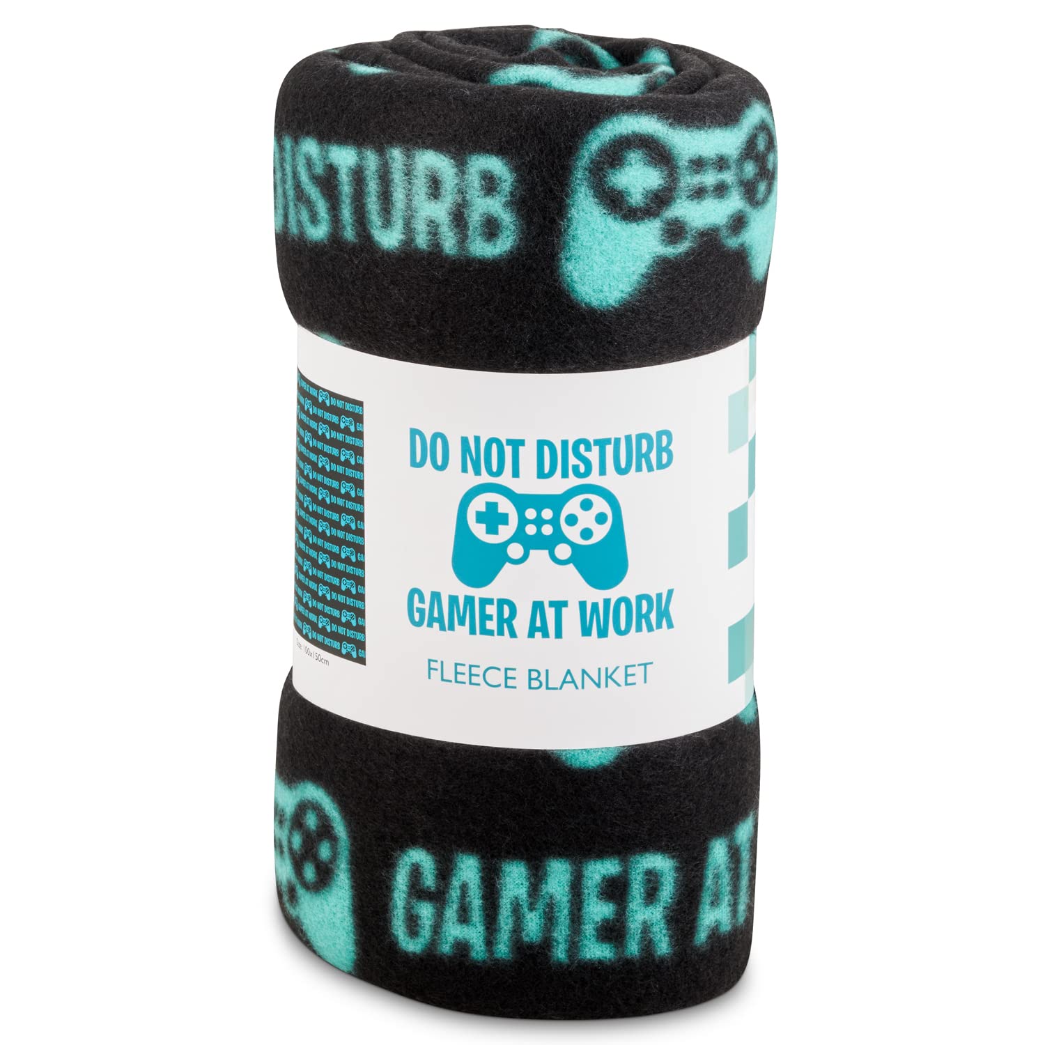 Do Not Disturb Gamer At Work - Fleece Throw Blanket - Great Gift For A Gaming Fan