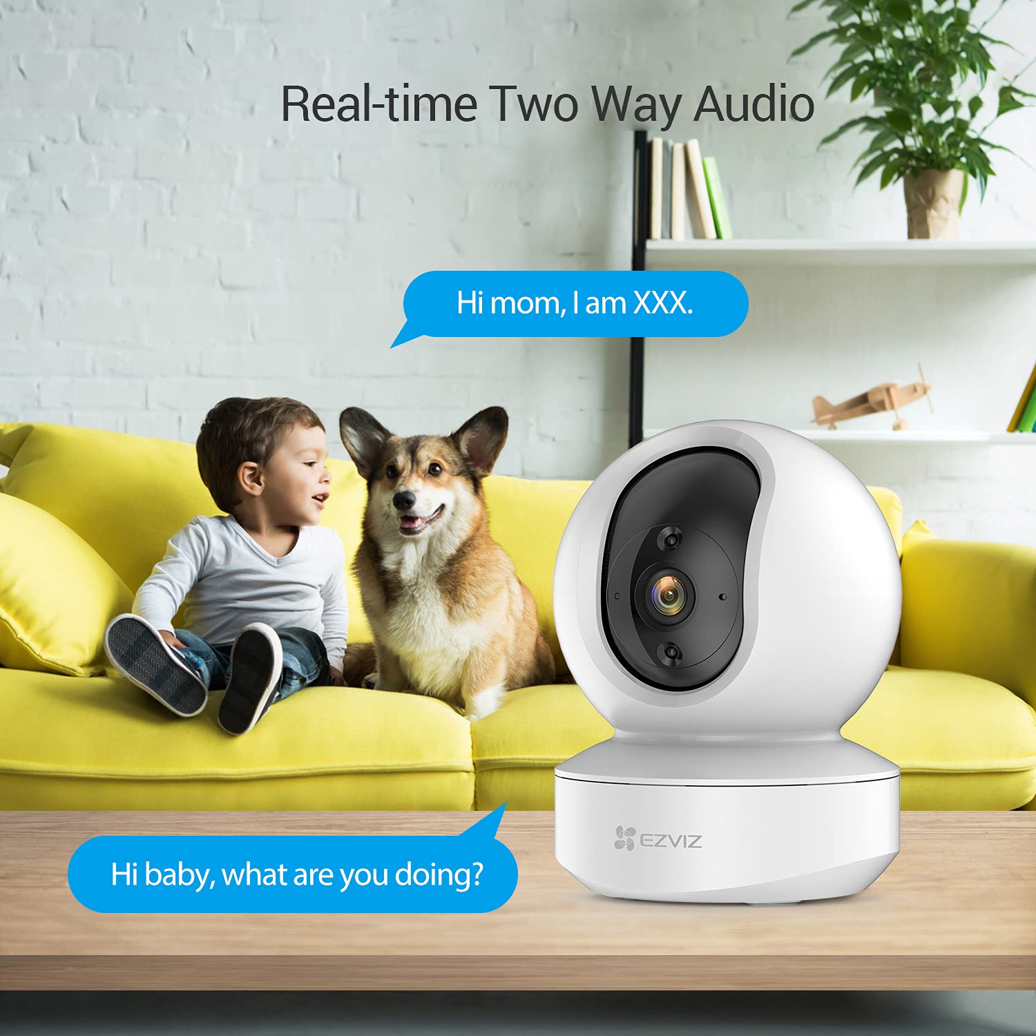 EZVIZ Security Camera Indoor Pan/Tilt, 1080P Baby Pet Monitor with Motion Detection, Auto Tracking, 2-Way Audio, 10m Night Vision, Works with Alexa(TY1)