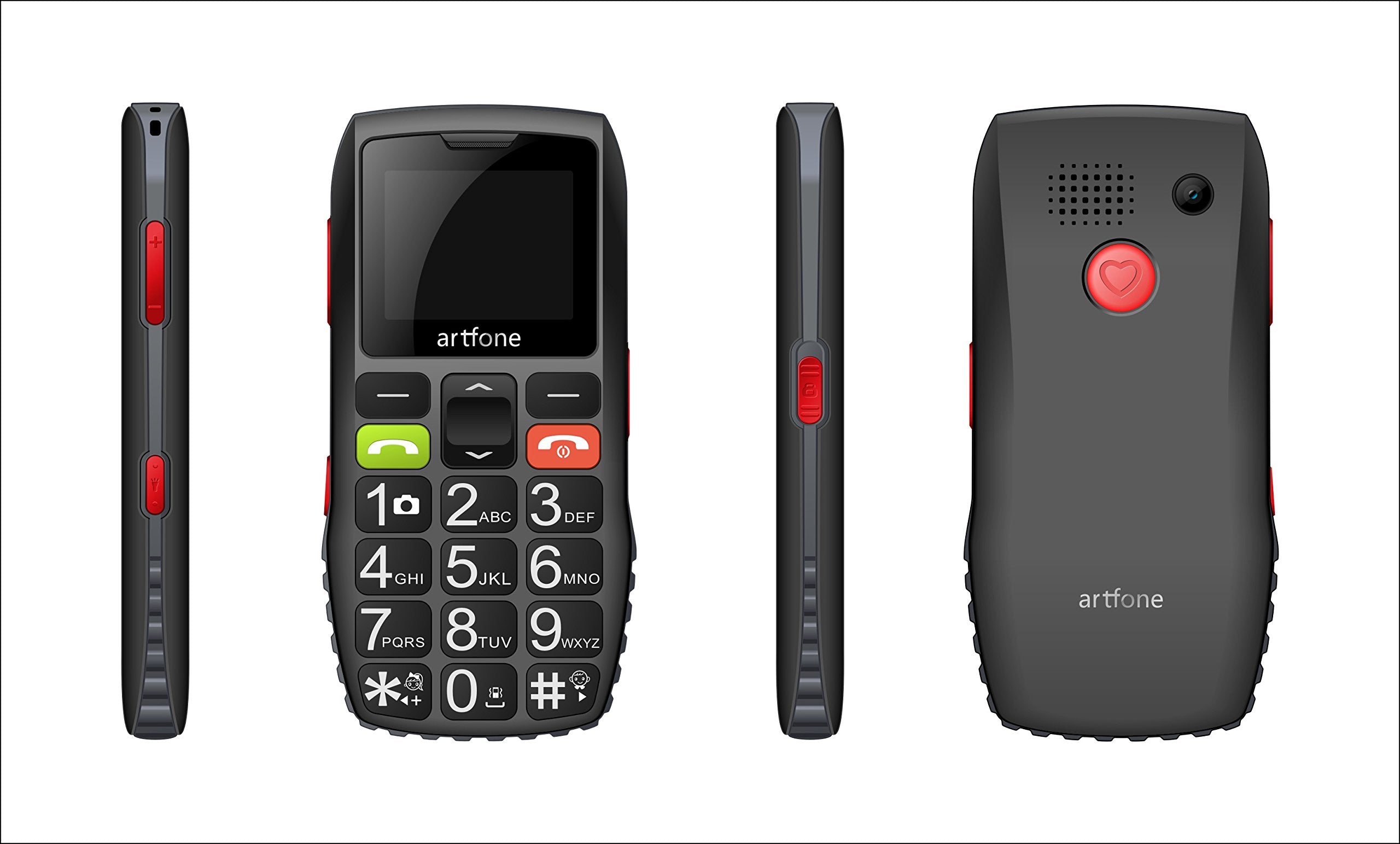 Artfone C1 Big Button Mobile Phone for Elderly, Unlocked Senior Mobile Phone With SOS Emergency Button,1400mAh Battery