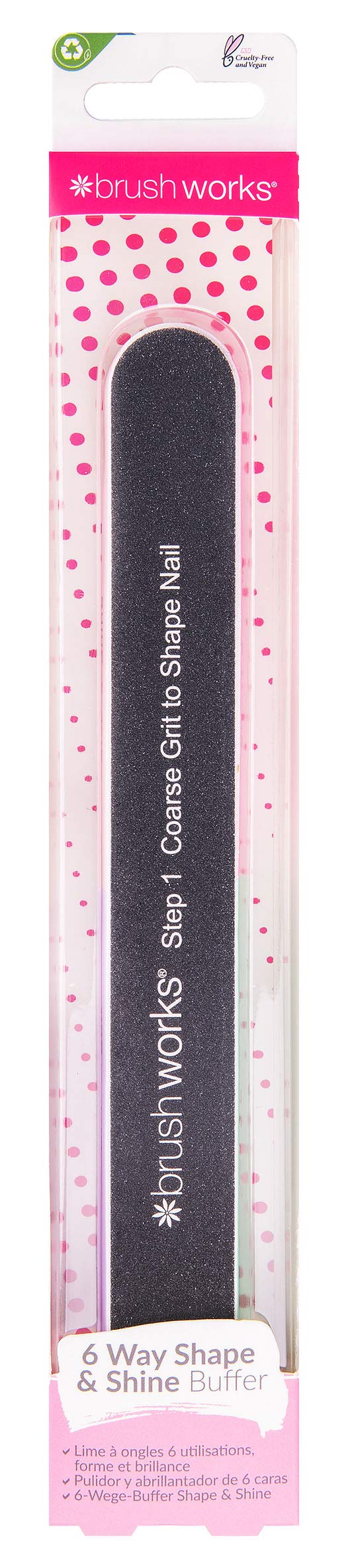 Brushworks 6 Sided Nail File - Shape & Shine