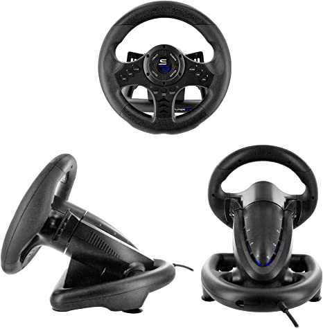 Superdrive - SV450 Racing steering wheel with pedal and paddle shifters for Xbox Serie X/S, Switch, PS4, Xbox One, PC (programmable for all games) (Xbox Series X)