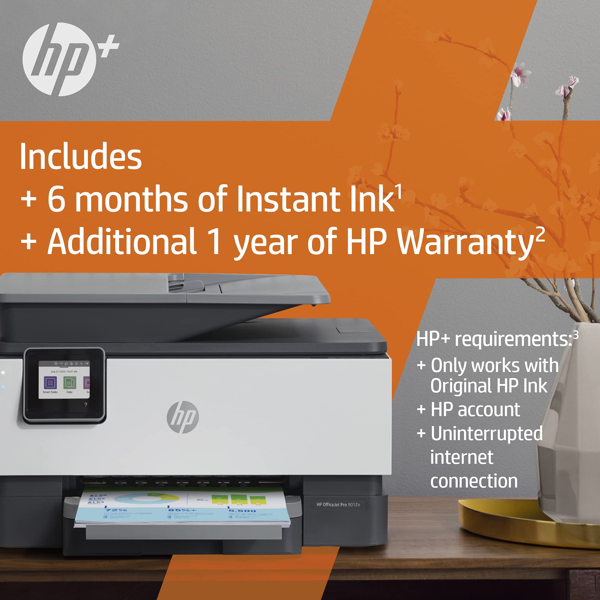 HP OfficeJet Pro 9012e All in One colour printer with 6 months of Instant Ink with HP+