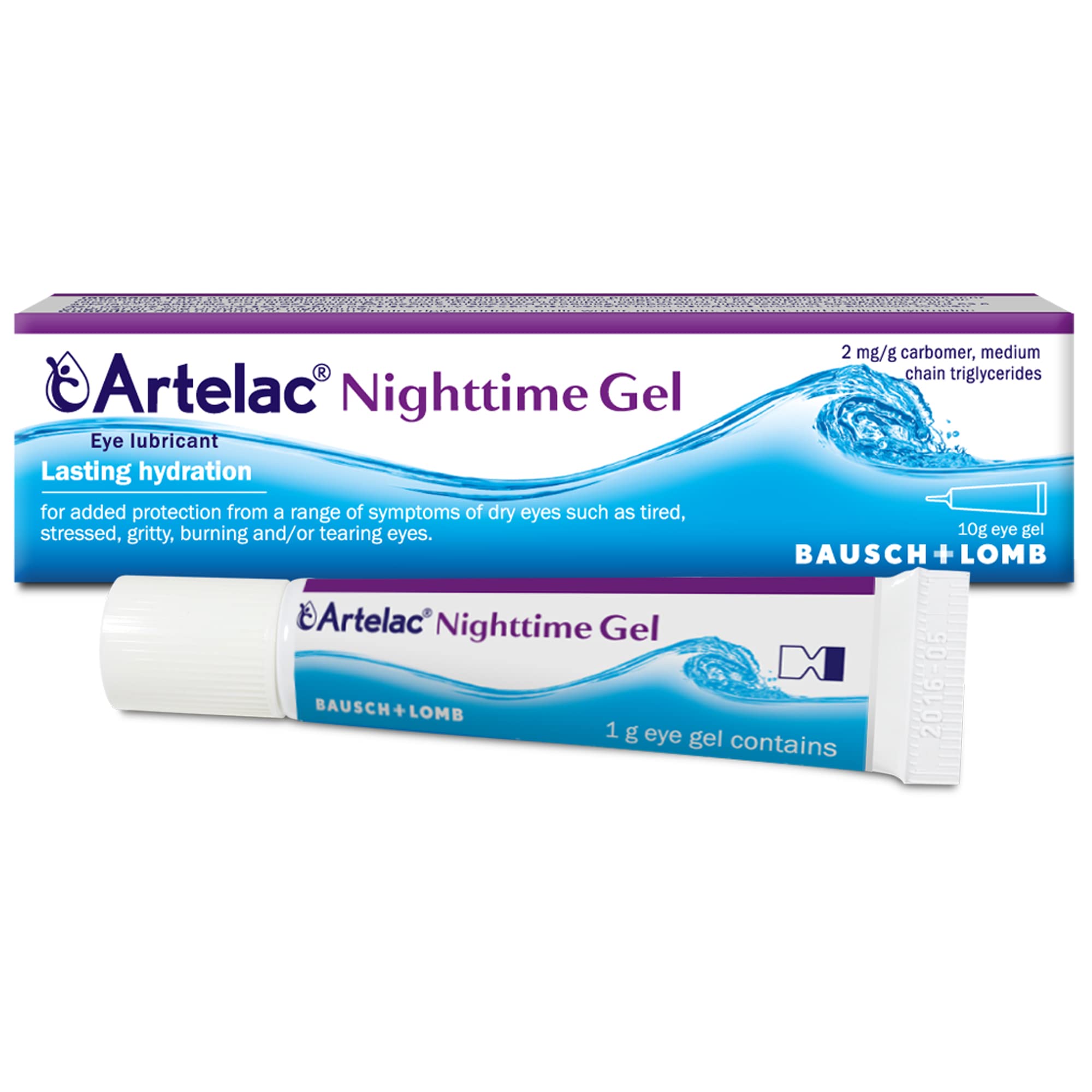 Artelac Nighttime Gel, by Bausch + Lomb, Night Time Eye Gel for Dry Eyes, Long-Lasting Relief for Irritated, Gritty, Carbomer Eye Gel, 10g