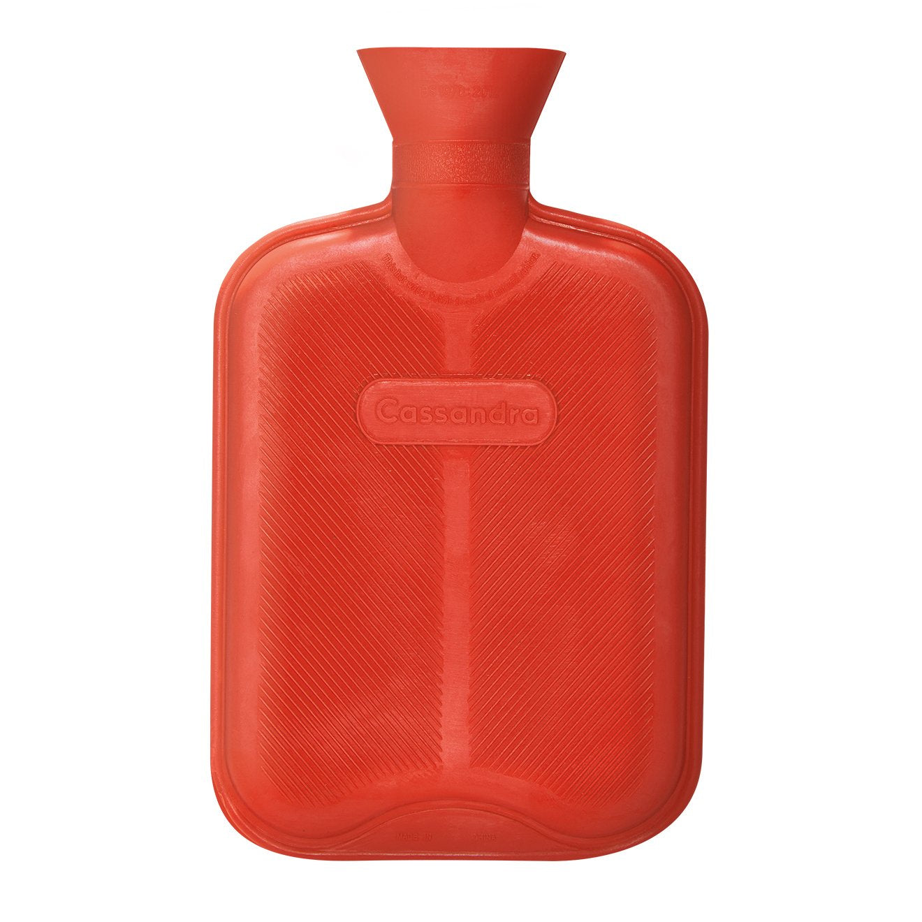 Cassandra Hot Water Bottle, Ribbed Surface On One Side, 1.8 Litre, 5 Year Cassandra Guarantee, Colour Received Varies