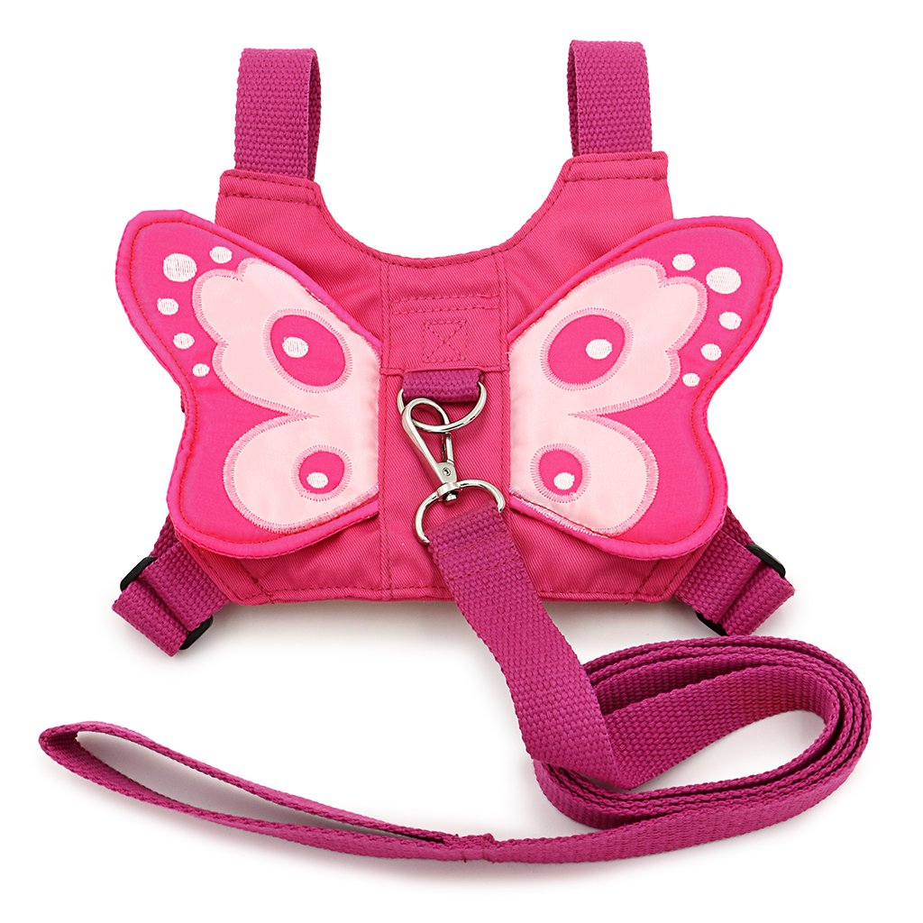 BTSKY Baby Toddler Kids Butterfly Wings Safety Harness Reins Strap Belt Lead Pink