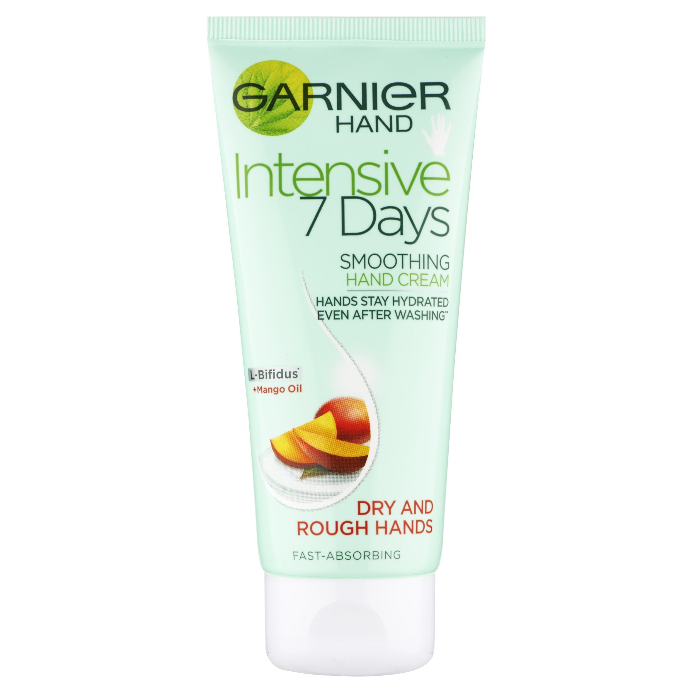 Garnier Intensive 7 Days Mango Oil & Probiotic Extract Hand Cream 100ml, Leaves Skin Soft & Smooth, For Dry Rough Hands, Fast Absorbing & Non Greasy