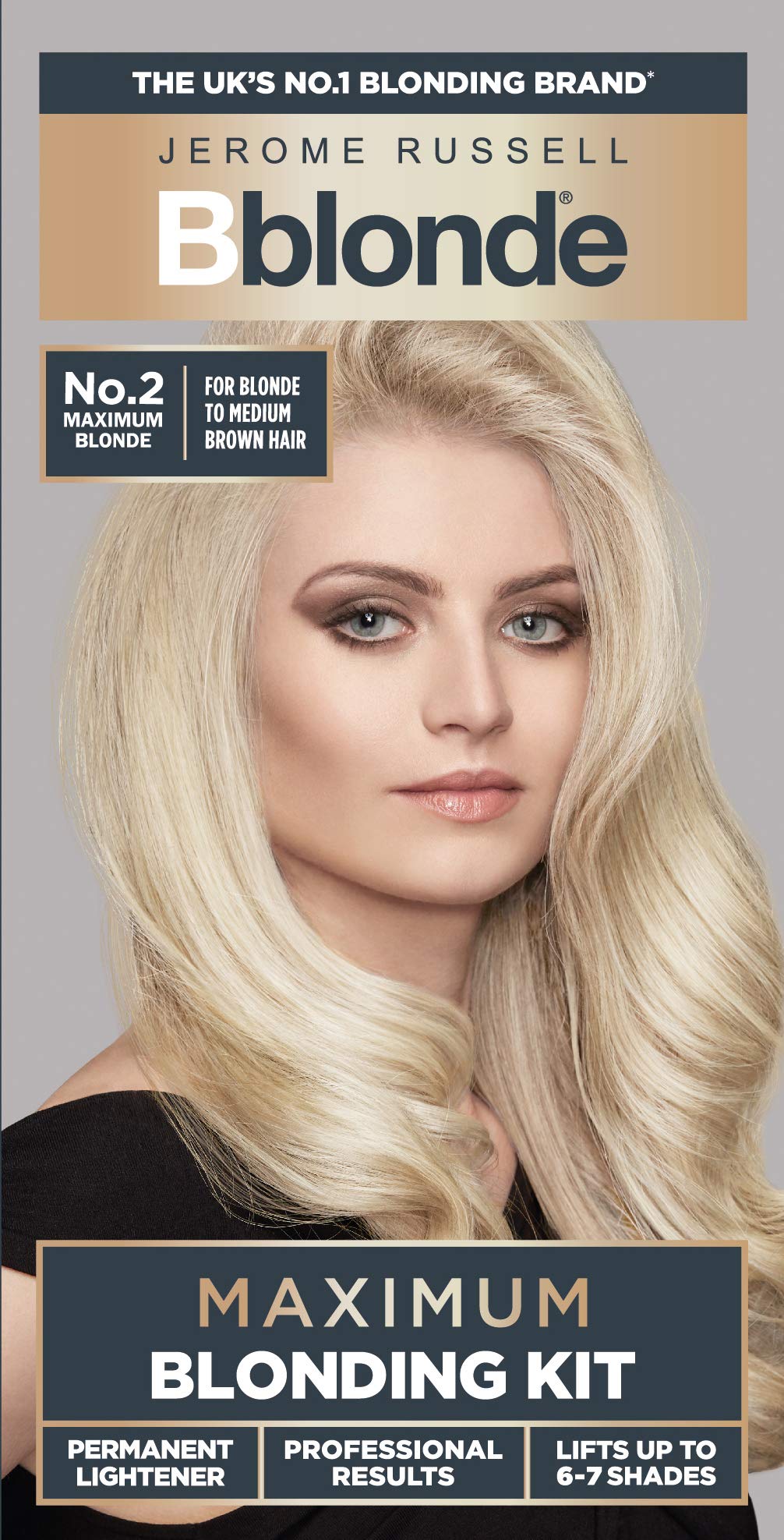 Jerome Russell Bblonde Permanent Colour, No. 2 Maximum, Blonding Kit, 2 Count