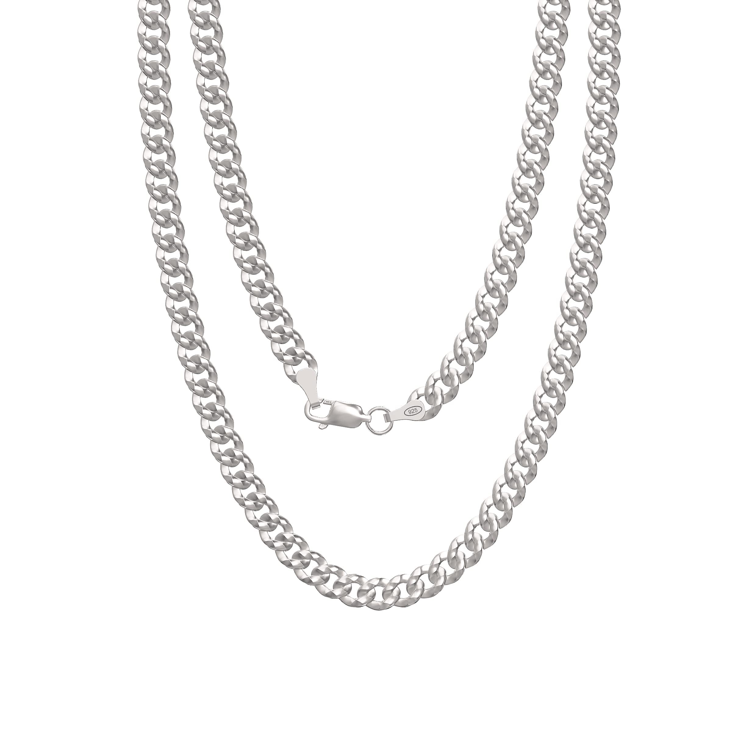 Aeon Jewellery Mens Chain Necklace - 5mm | Hallmarked 925 Sterling Silver Jewellery