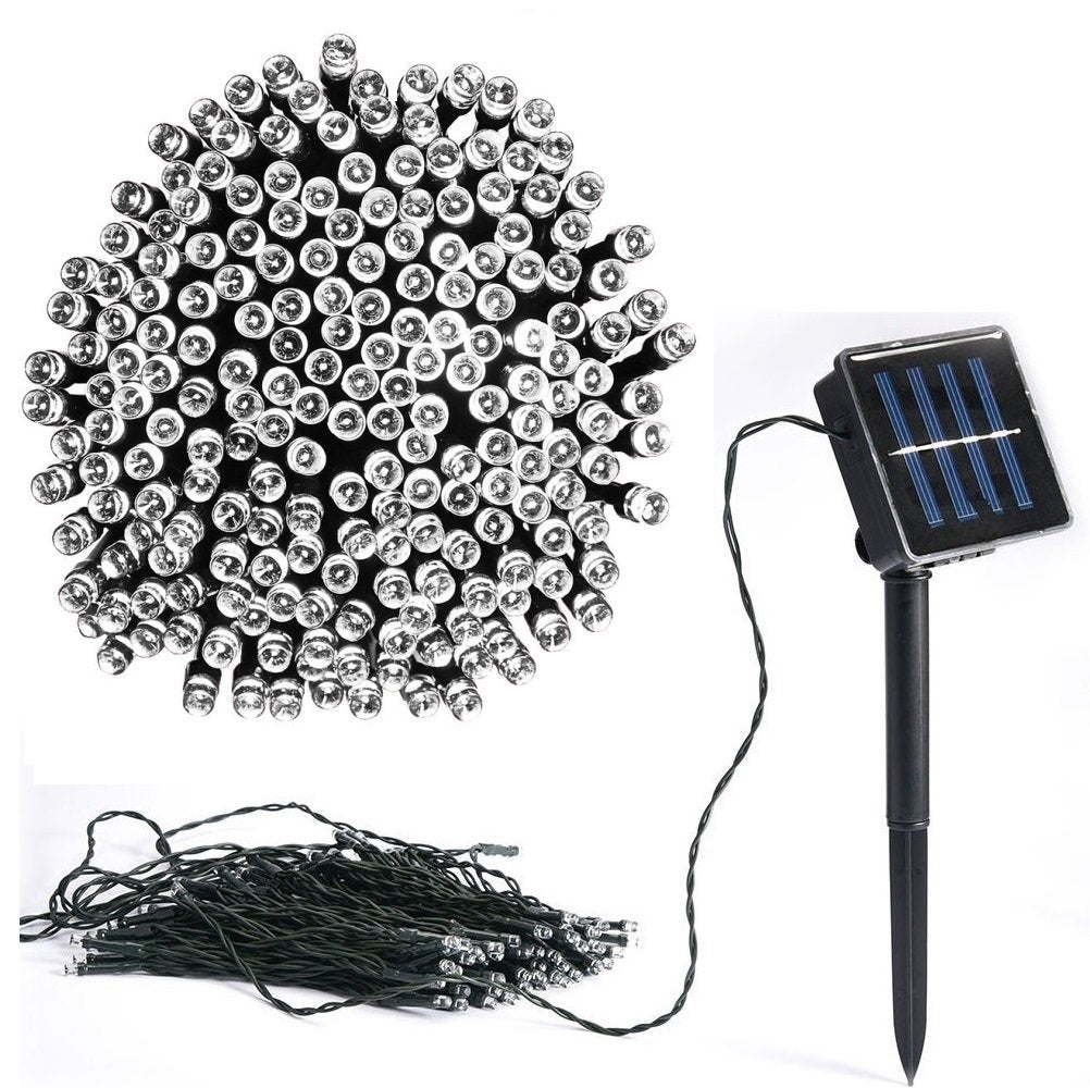 Solar Lights Outdoor Garden, Solar Powered Fairy Lights, Solar String Lights, Solar Christmas Lights Outdoor 50 LED Waterproof 8 Modes for Tree, Patio, Yard, Home, Party (White)