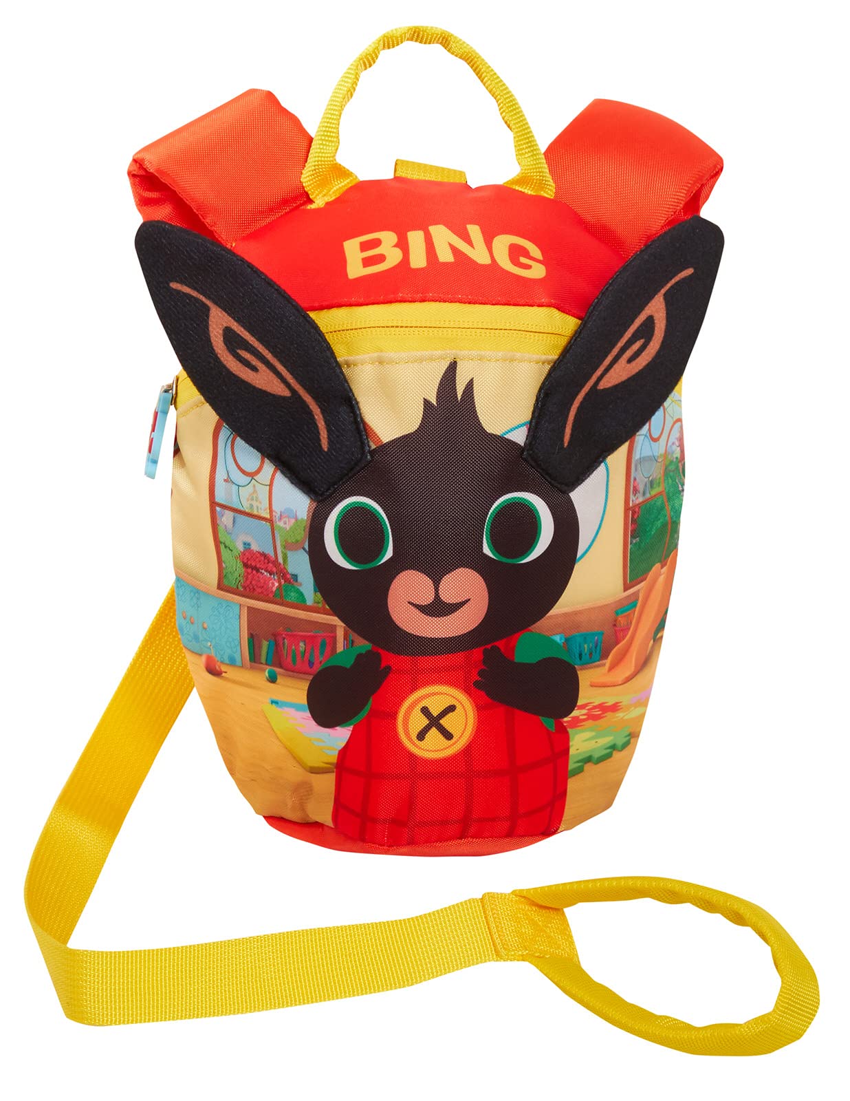 Boys Girls 3D Ears Bing Bunny Backpack with Reins Kids Detachable Safety Harness Nursery Bag