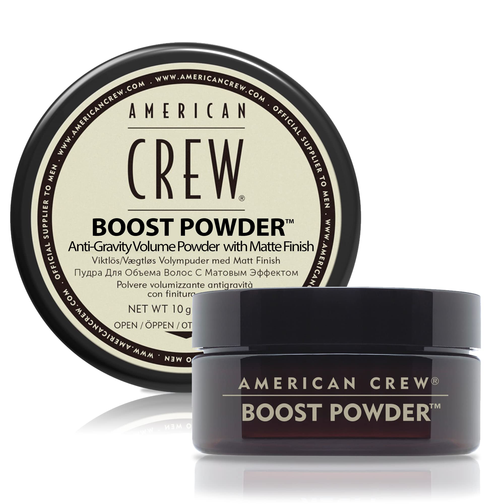 American Crew Volume Boost Hair Powder for Thickness & Lift (1 x 10g) Matte Finish, Paraben Free & Water Soluble, Unisex