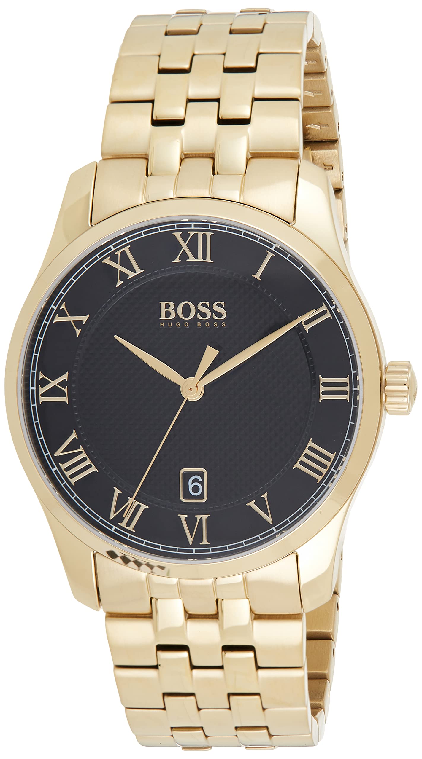 BOSS Men's Analogue Quartz Watch with Gold Plated Strap 1513739