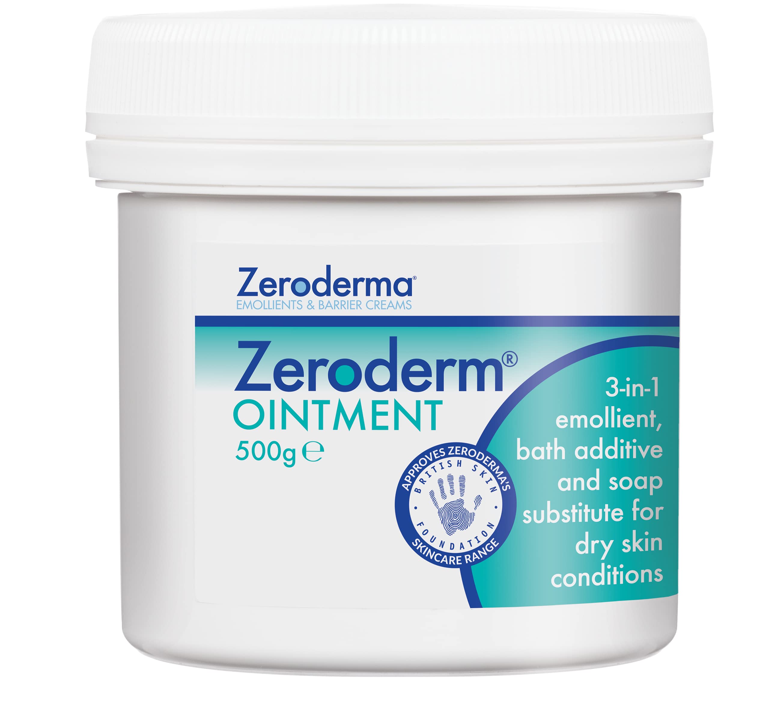 Zeroderma Zeroderm Ointment 500g - 3In1 Emollient, Bath Additive and Soap Substitute for Dry Skin Conditions