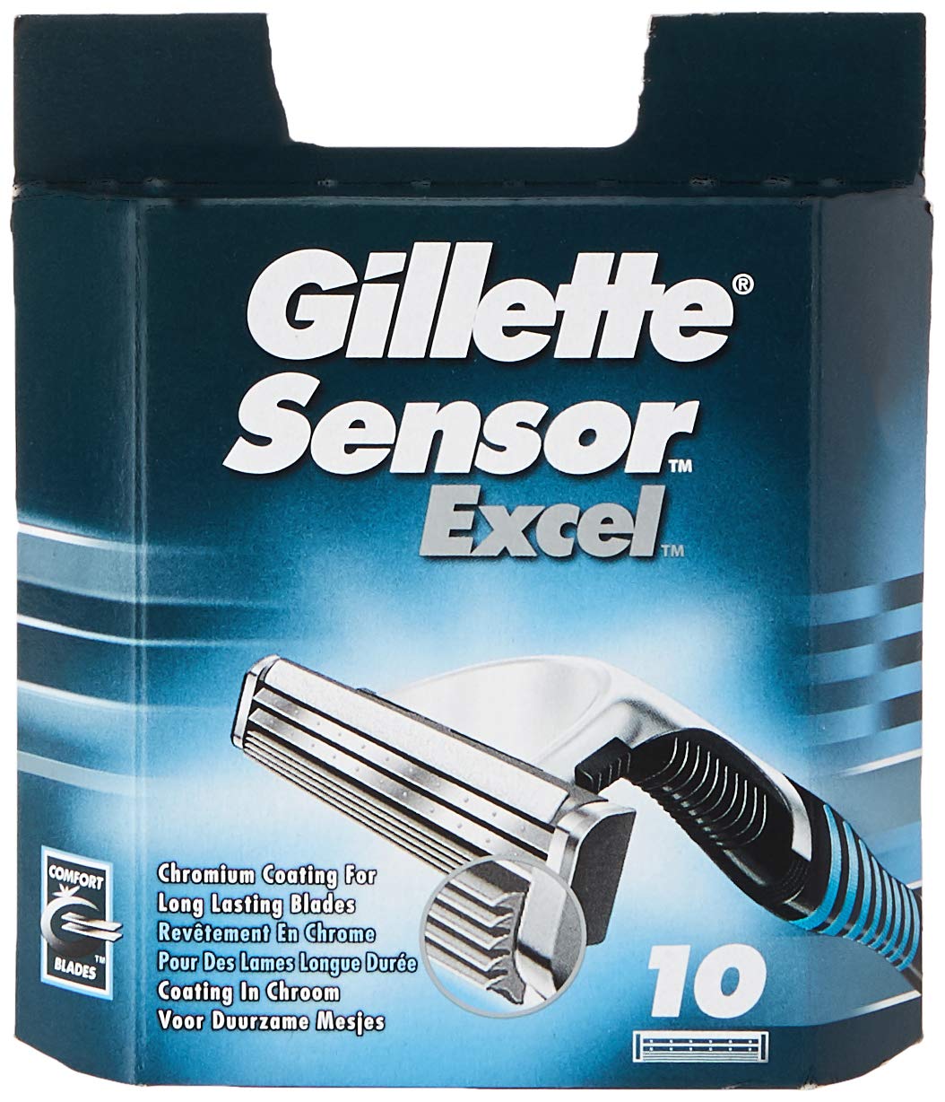 Gillette Sensor Excel Razor Blades for Men Pack of 10 Blades