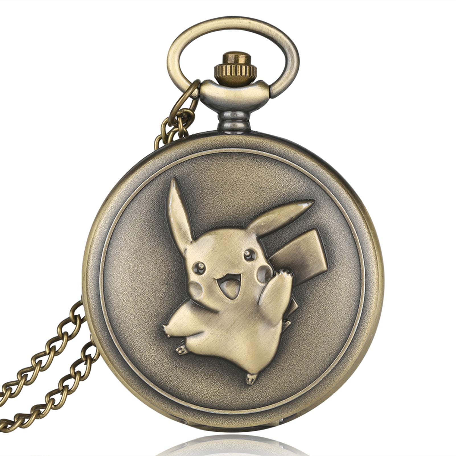 Retro Pocket Watch Kawaii Japan Anime Themed Pocket Watch Cartoon Quartz Clock Cute Gifts for Kids Children