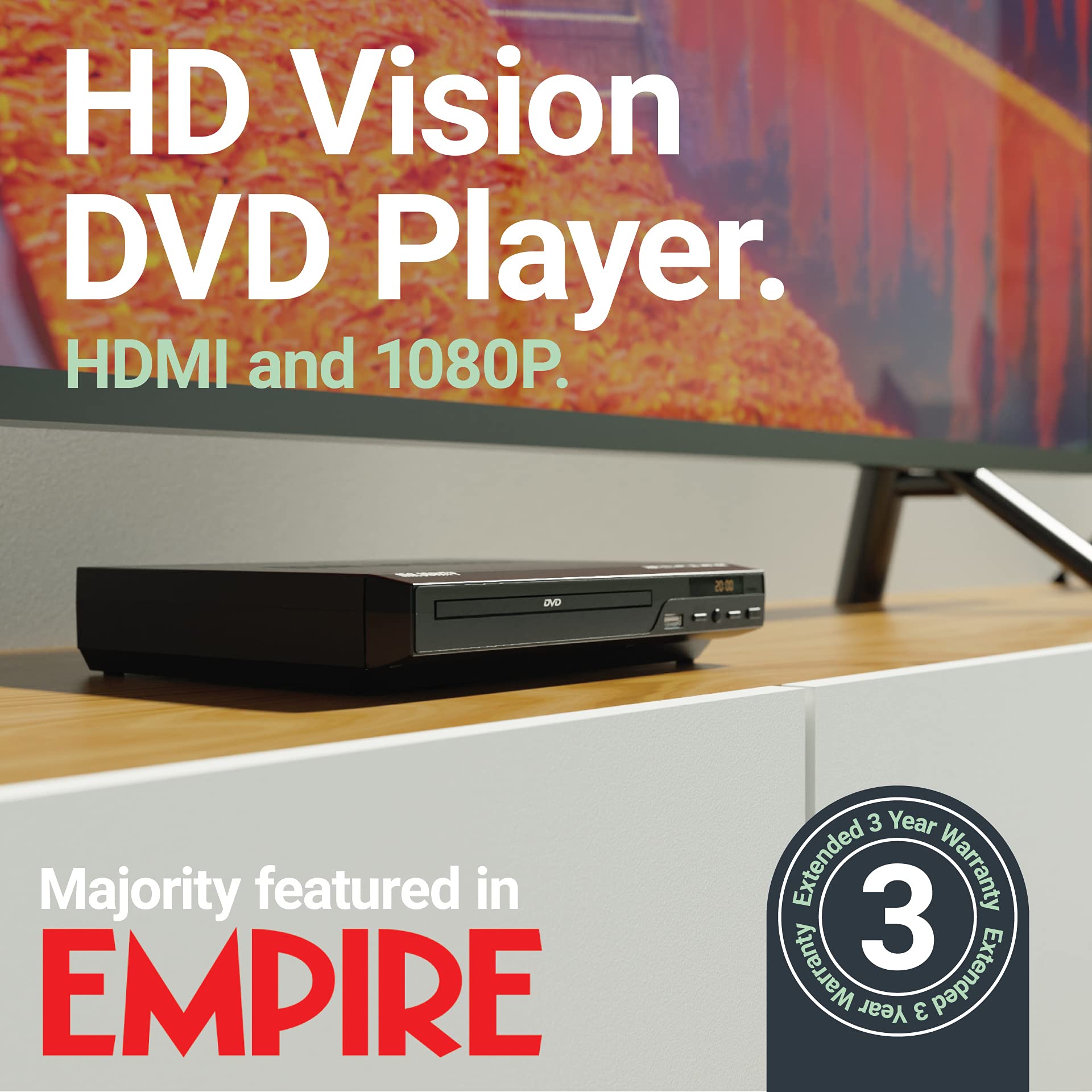 Majority DVD Player for TV Multi Region HD 1080P DVD Player HDMI o