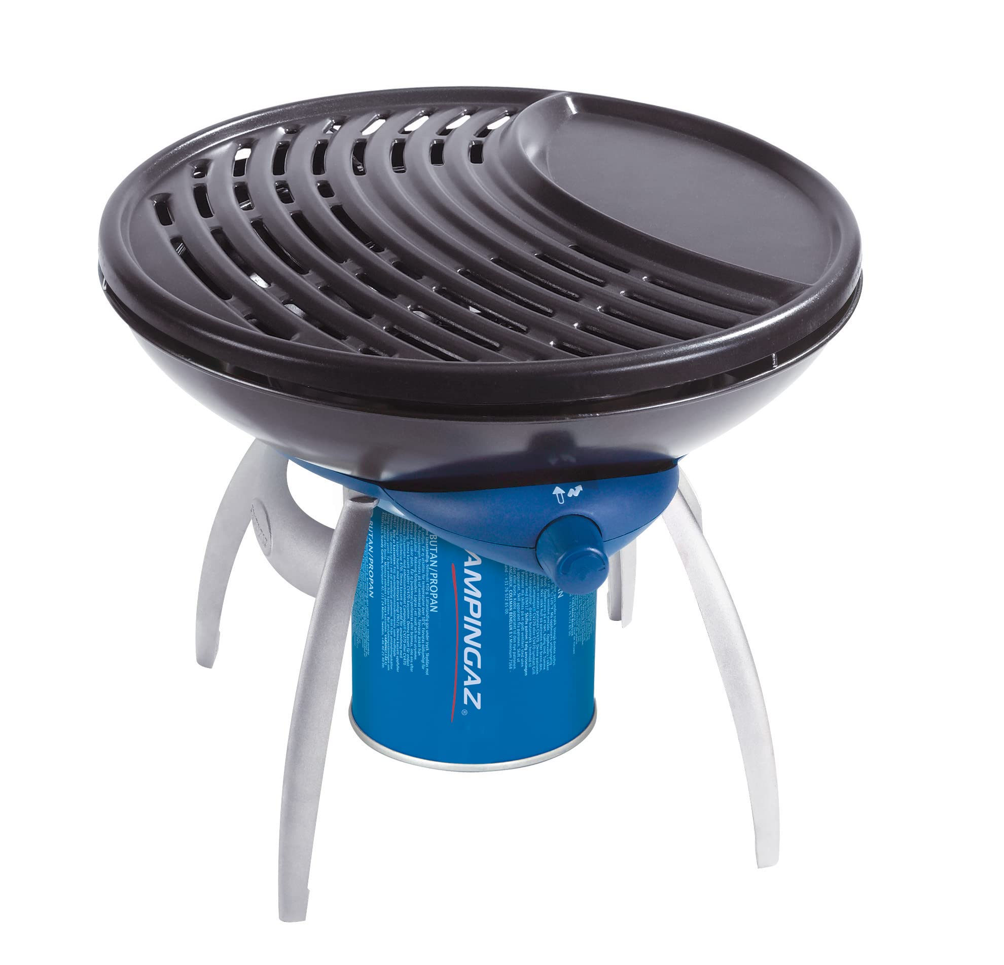 Campingaz Party Grill, Camping Stove and Grill, All-in-One Portable Camping BBQ, with Griddle, Grid and Pan Support