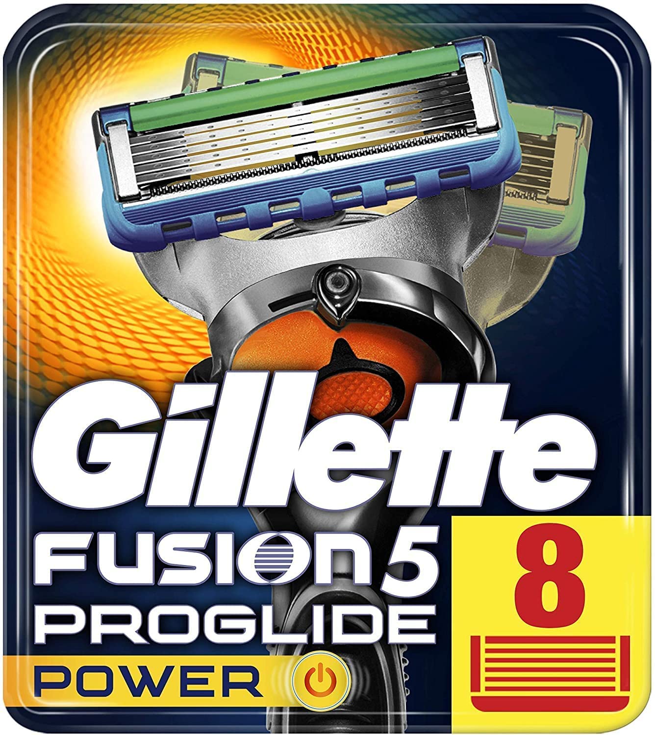 Gillette ProGlide Razor Blades Men, Pack of 8 Razor Blade Refills with Precision Trimmer, 5 Anti-Friction Blades (Packaging May vary)