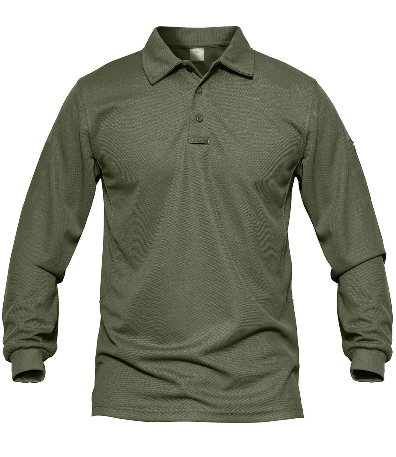 MAGCOMSEN Men's Quick Dry Long Sleeve Polo Shirts for Casual Military Golf Hiking