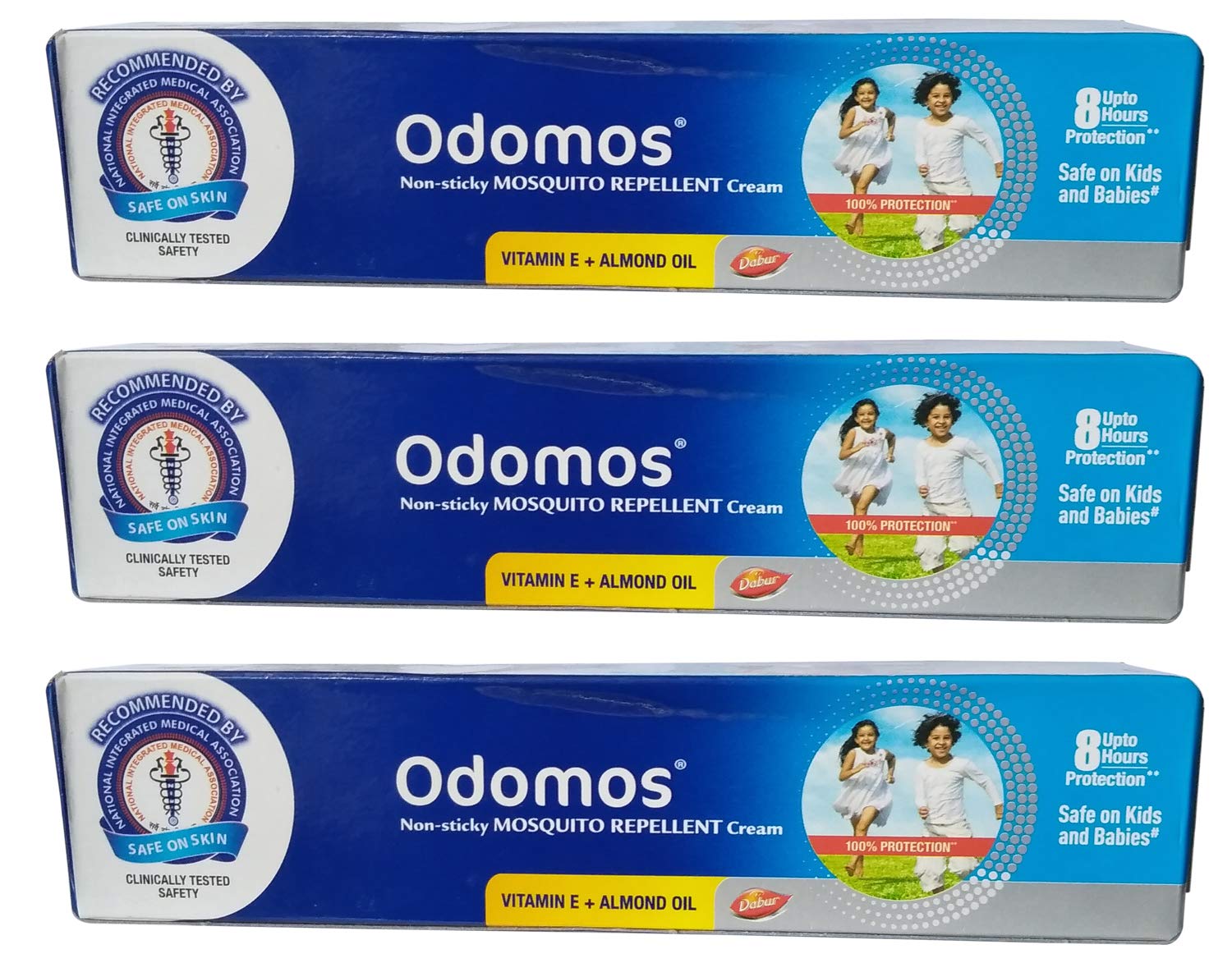 Dabur 3 Advanced Odomos Mosquito Repellent Cream 50G X 3 = 150G