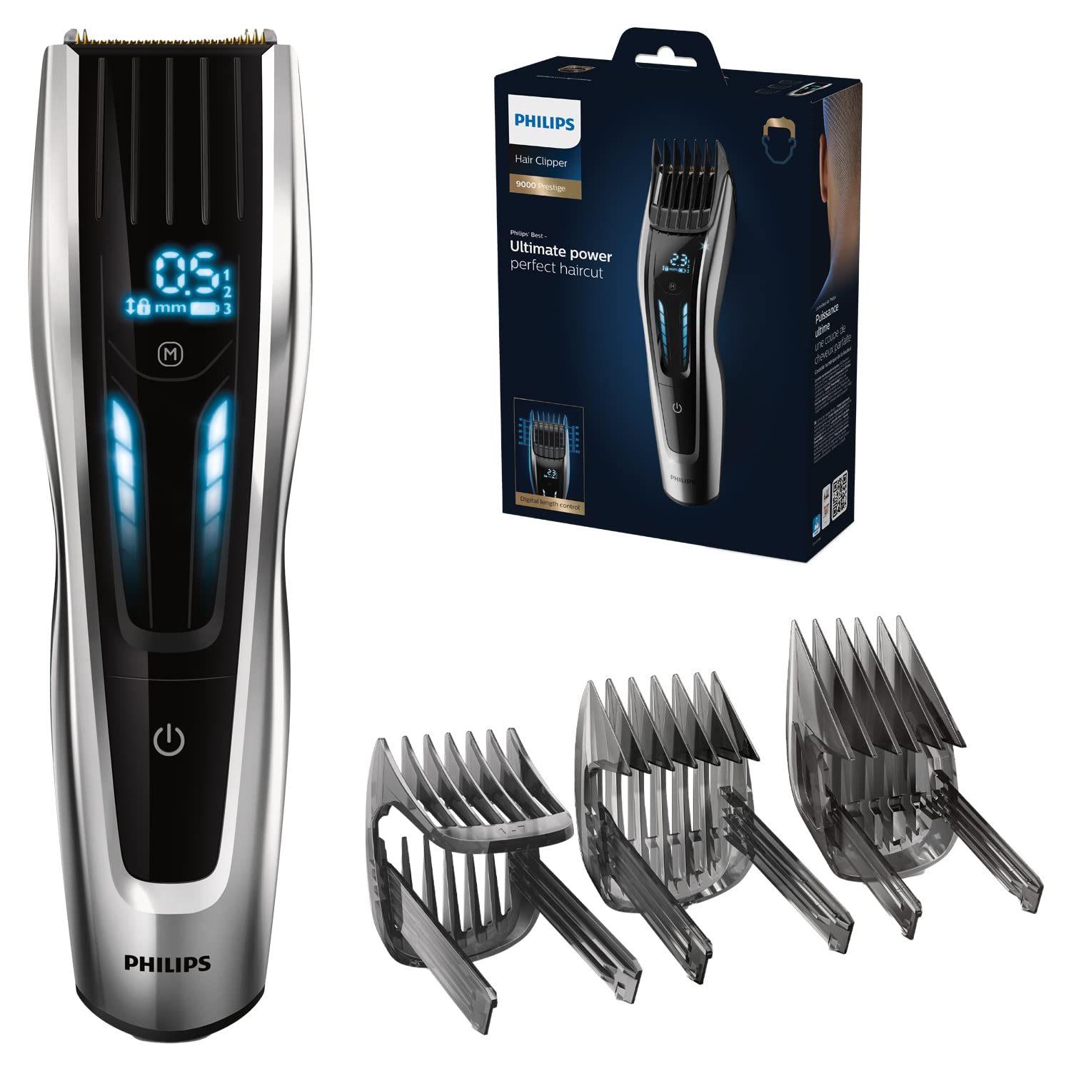 Philips Series 9000 Pro Precision Hair Clipper for Total Control and Precision with 400 Length Settings - HC9450/13