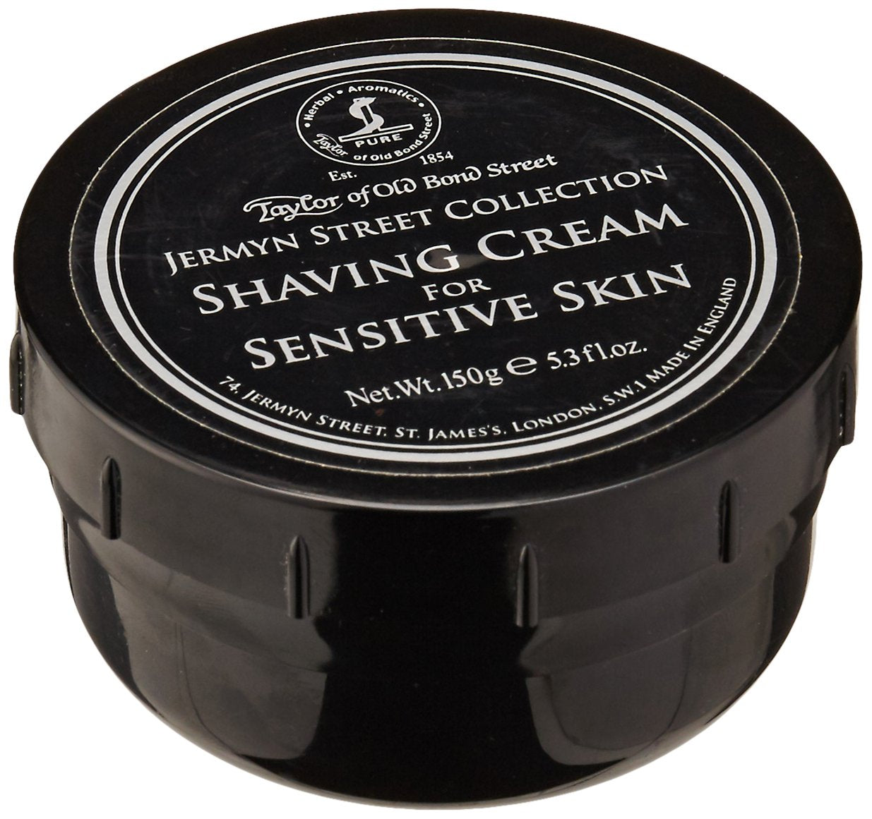 Taylors of Old Bond Street Jermyn Street Collection Shaving Cream for Sensitive Skin Screw Tread Pot 150gr