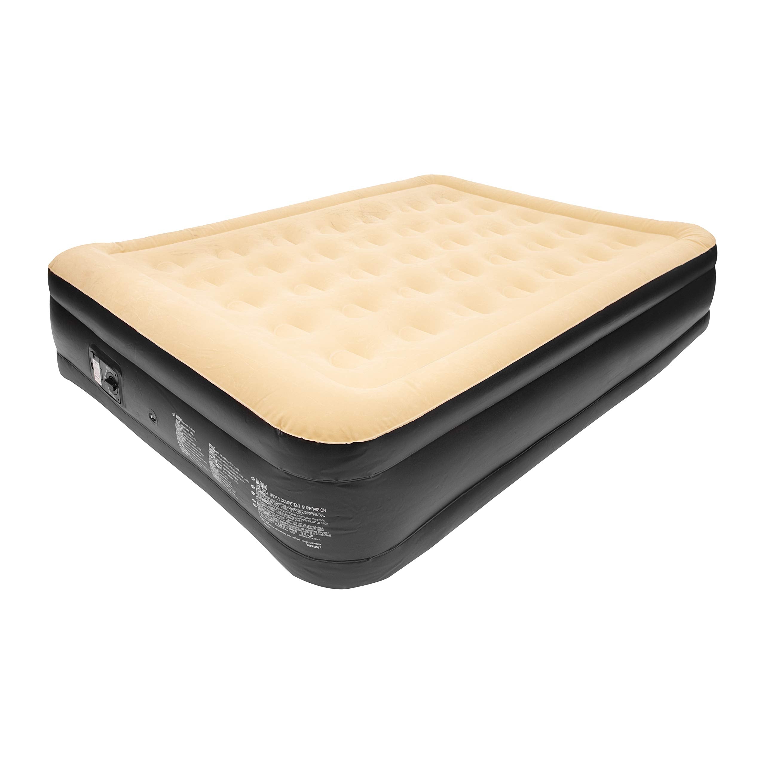 Avenli 88030 High Raised Flocked Airbed | Queen Size | Built In Pumps | Quick & Easy Inflation