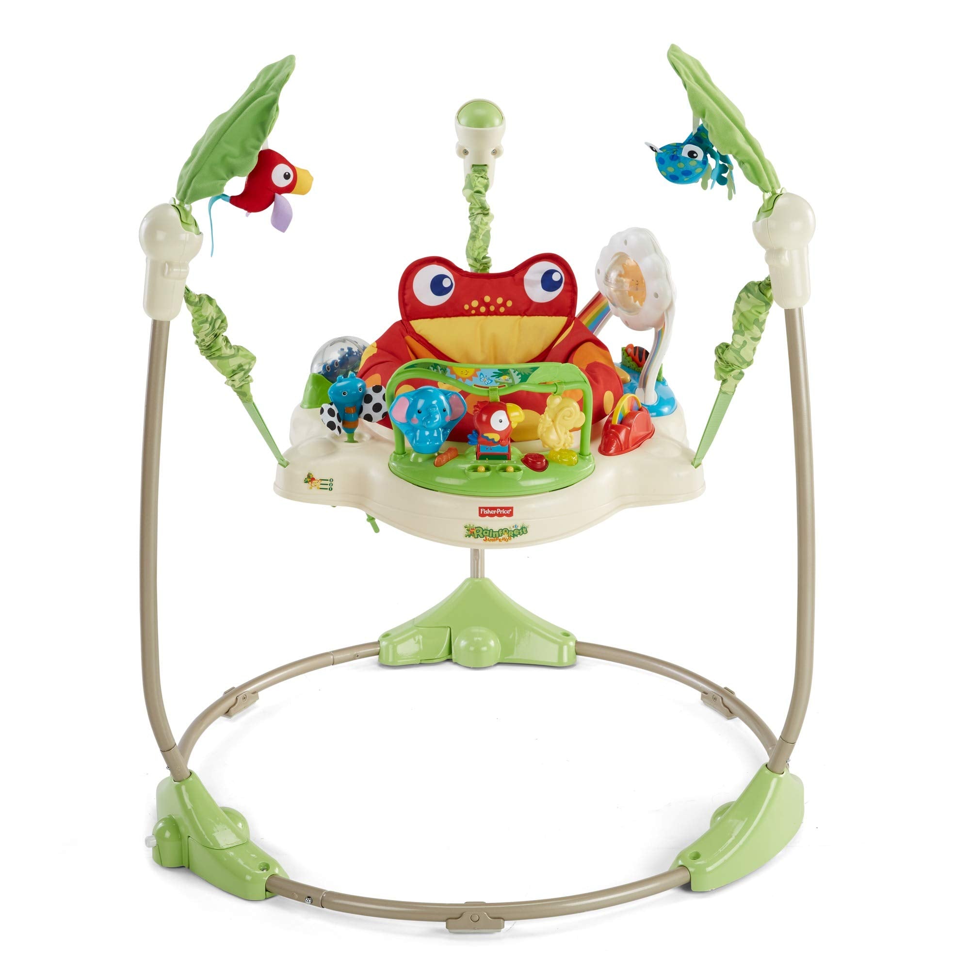 Fisher-Price Rainforest Jumperoo, Freestanding Infant Activity Center with Lights and Music, K7198