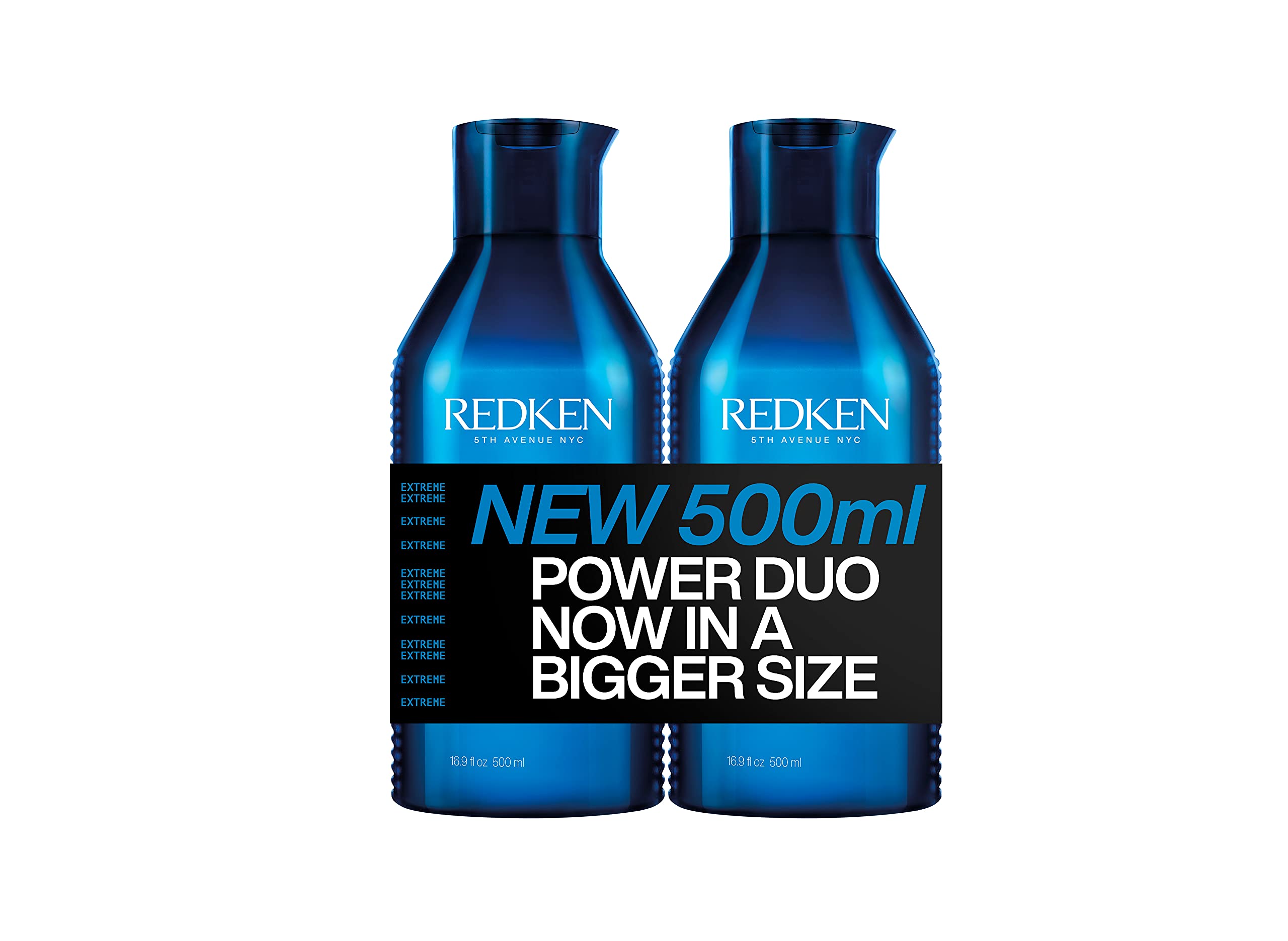 Redken | Shampoo & Conditioner, For Damaged Hair, Strengthens & Adds Flexibility, Extreme, Power Duo 500 ml Set