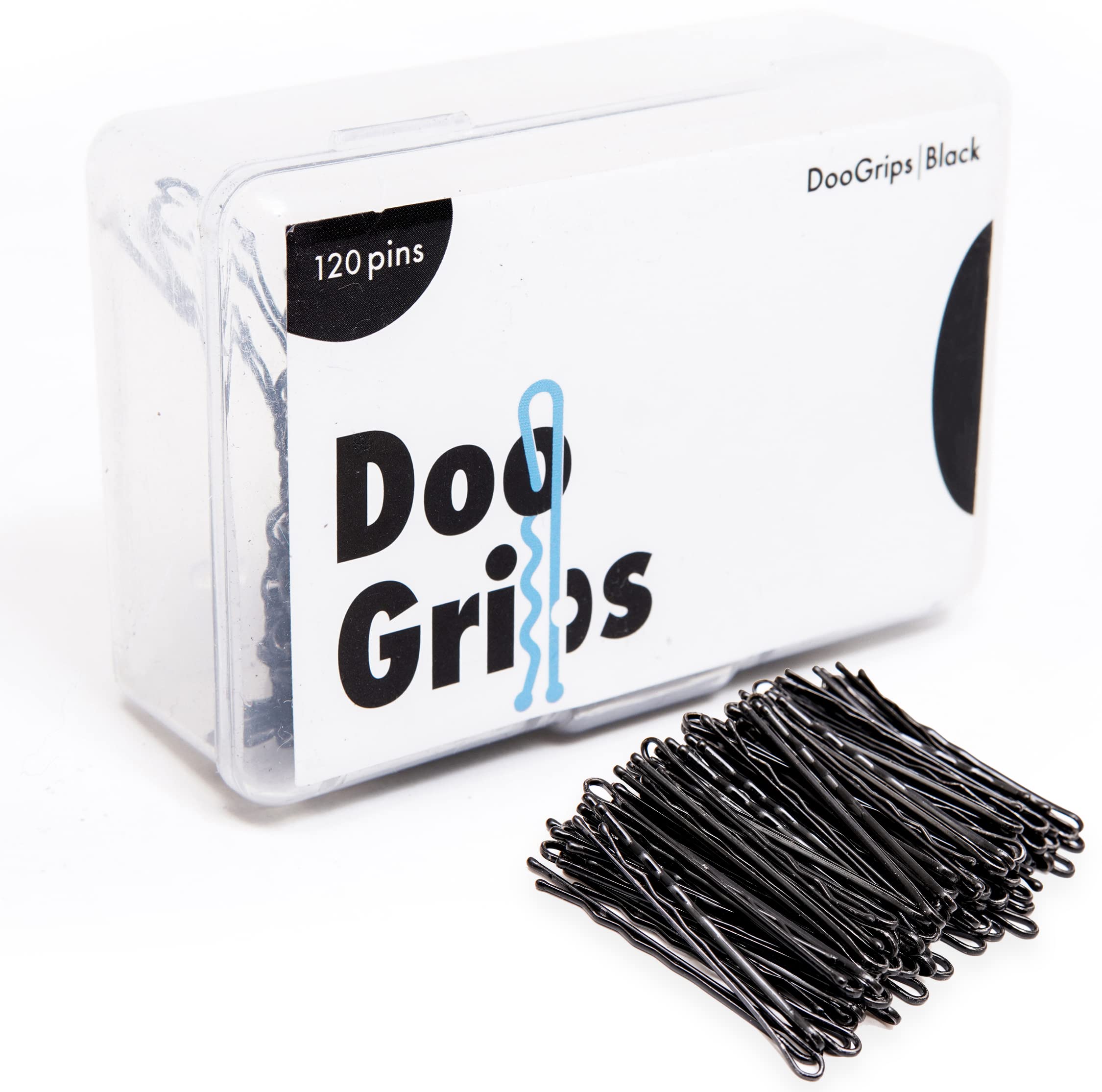 DooGrips 120 Pcs Black Bobby Pins for Thick Hair - Rustproof Black Hair Pins - Anti Slip Hair Grips for Women Fine Hair - Our Bobby Pins Black Do Not Lose Their Shape