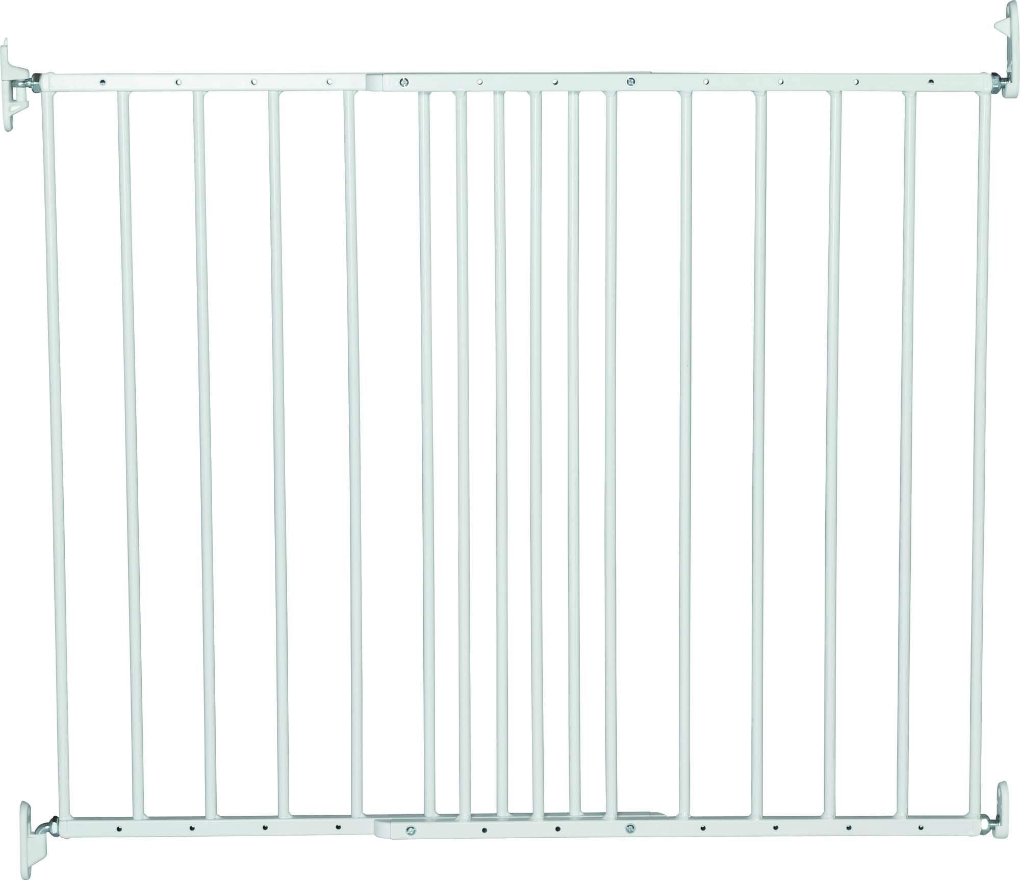 BabyDan Copenhagen Extending Metal Safety and Stair Gate. Fits Spaces White. Multi use. Made in Denmark, white, 62.5cm - 106.8cm