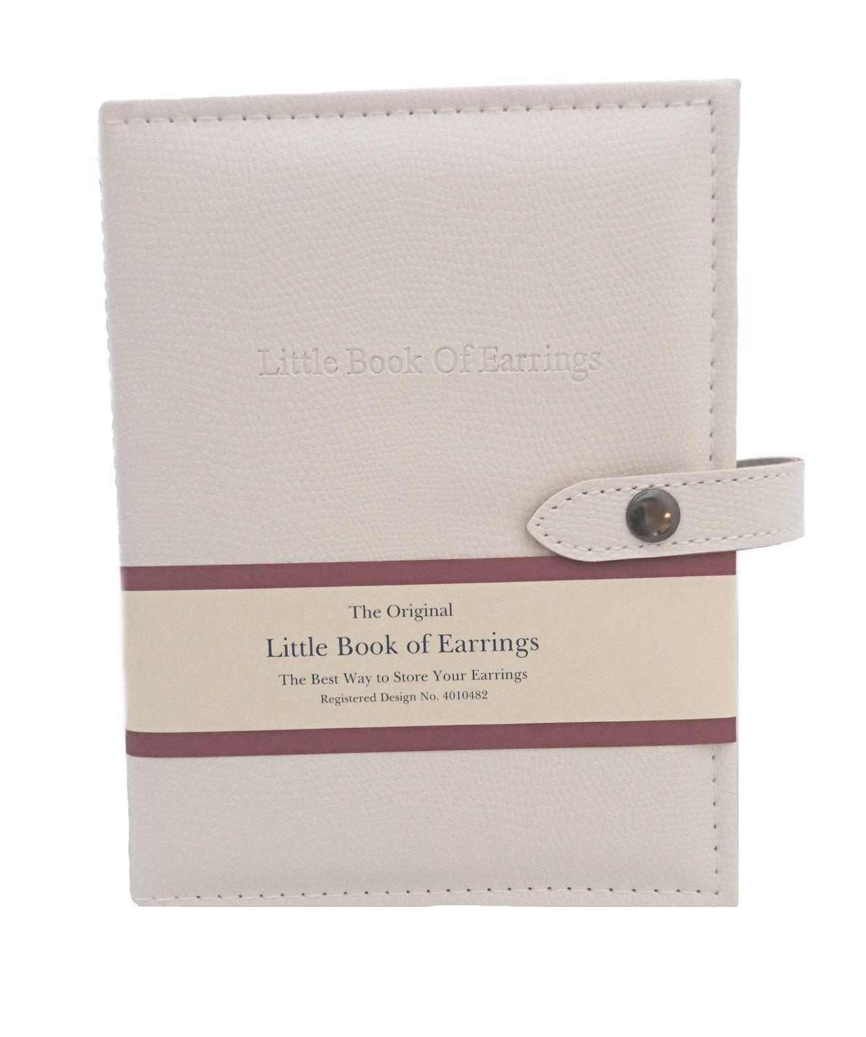 Little Book Of Earrings Storage - Mock Crocodile Ivory