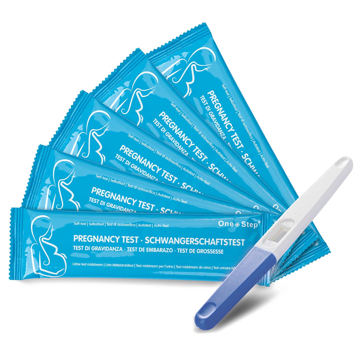 One Step 5 x 10mIU Ultra Early Pregnancy hCG Midstream Tests