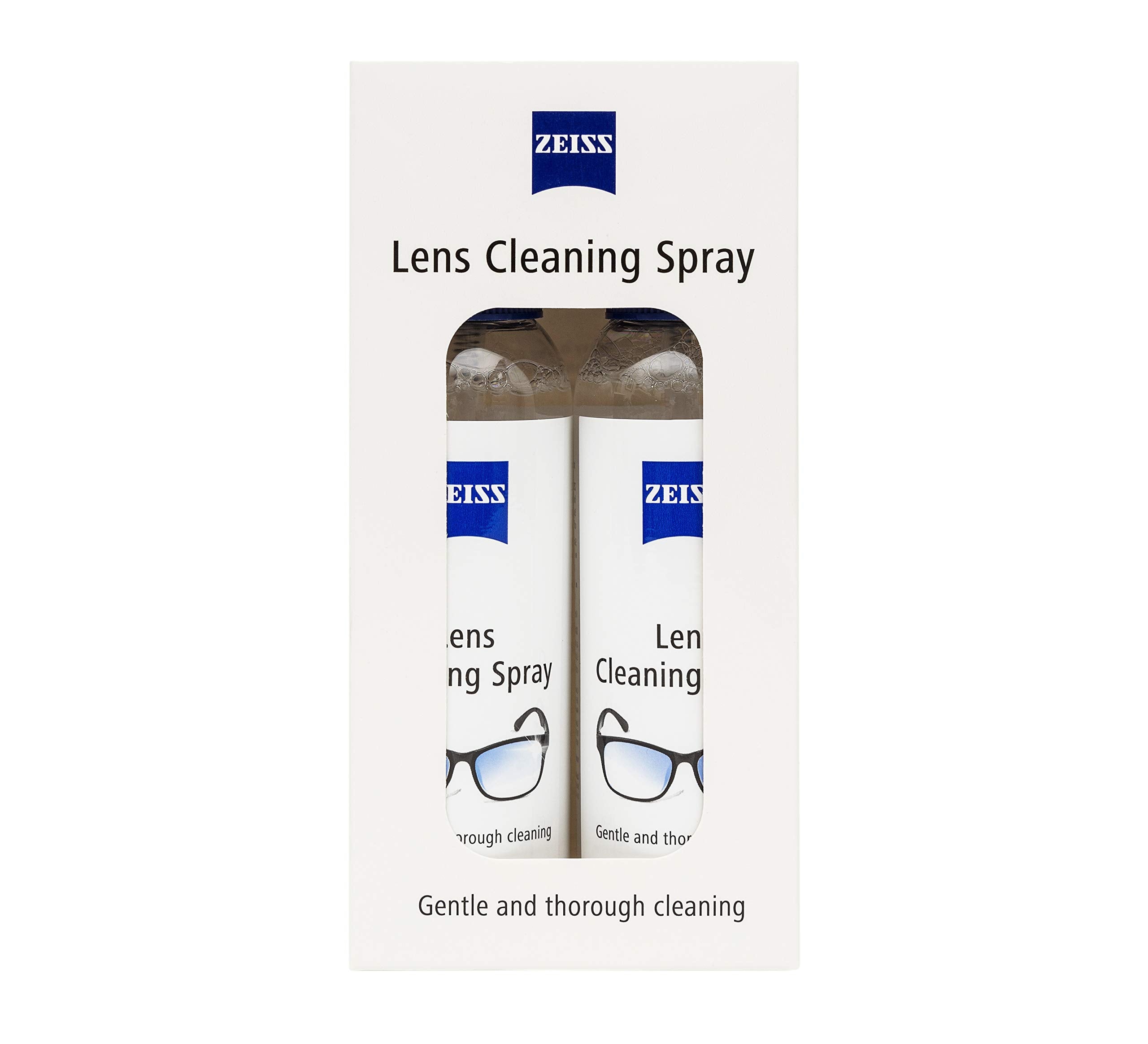 ZEISS Lens Cleaning Spray, Twin Pack for Cleansing Optical Surfaces, Glass and Plastic Cleaner, for Glasses, Spectacles, Cameras, Microscopes, Digital Screens and Ski Goggles (2 x 120 ml Sprays)